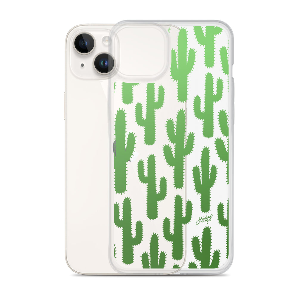 Gradient Green Cactus - Clear Case for iPhone®