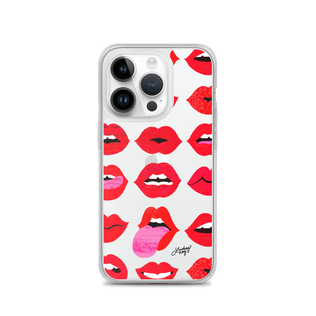 Red Lips of Love - Clear Case for iPhone®