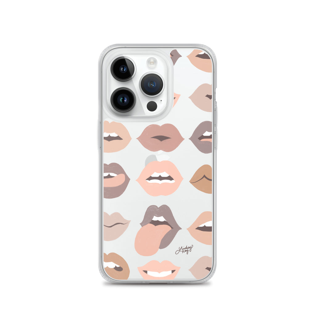 Neutral Lips of Love - Clear Case for iPhone®