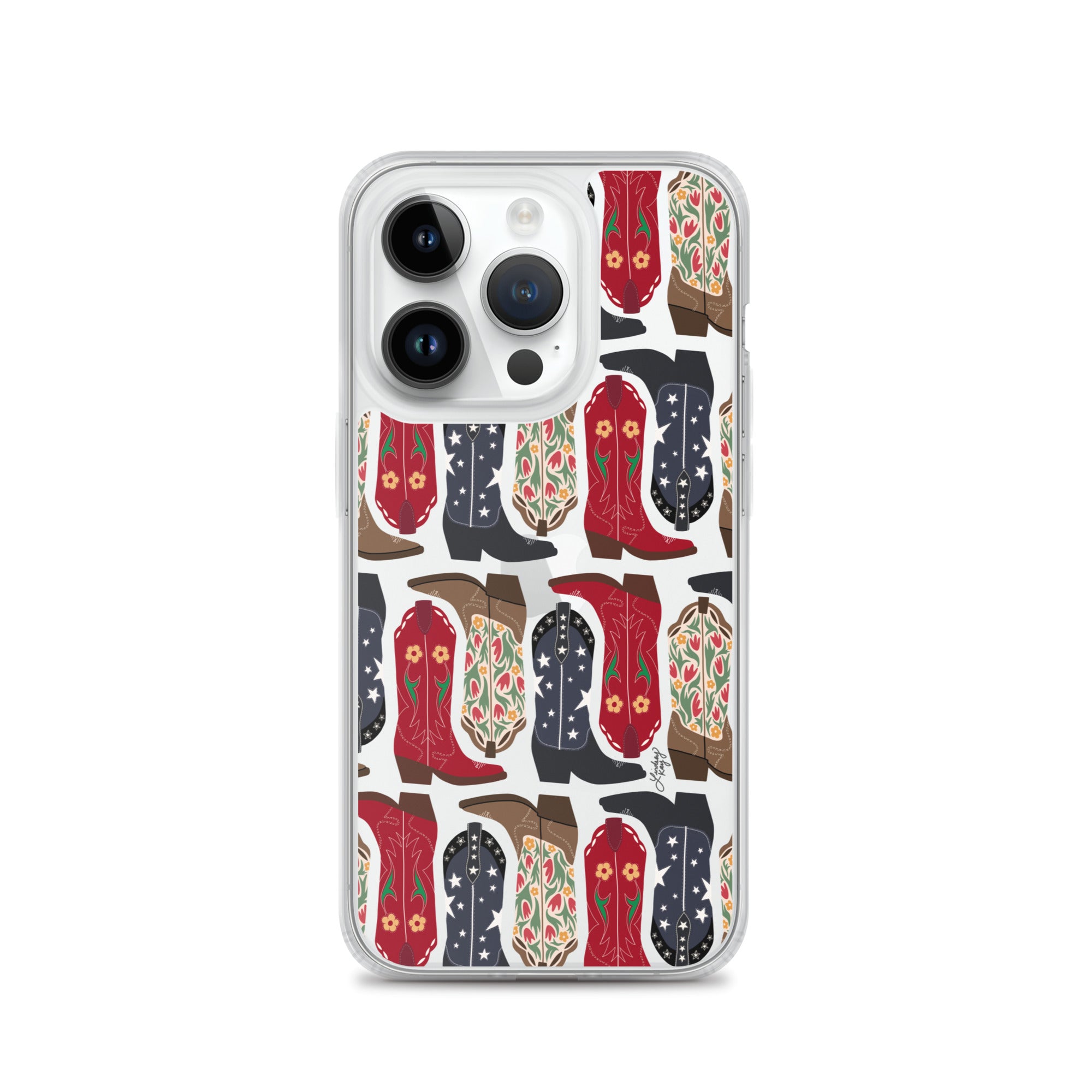 Ilustración de botas de vaquero - Funda transparente para iPhone®