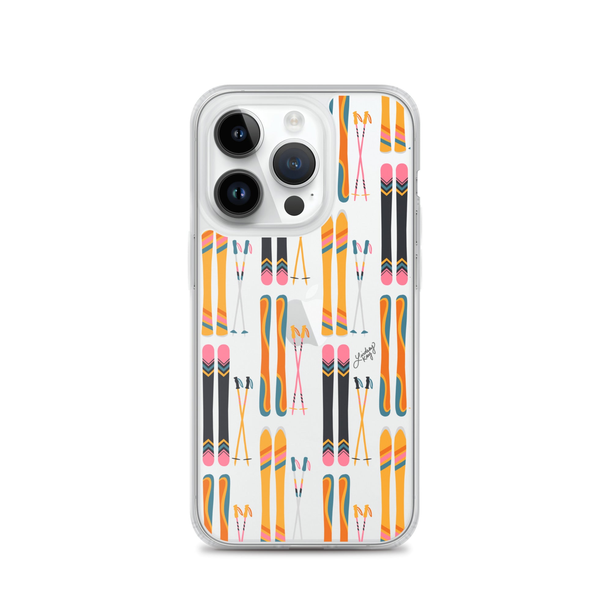 Skis and Poles Patterned - Clear Case for iPhone®