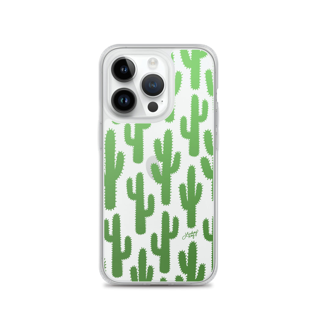 Gradient Green Cactus - Clear Case for iPhone®