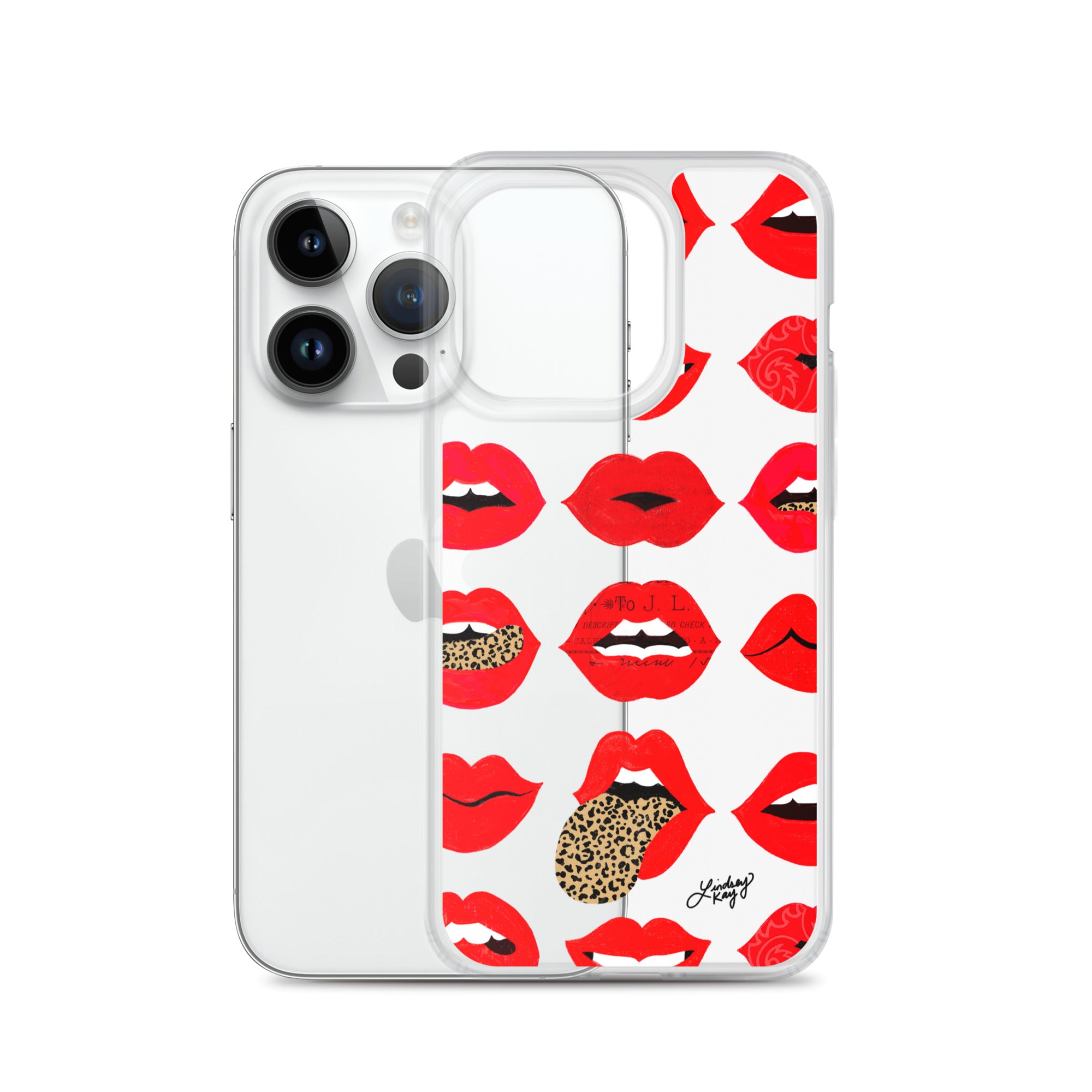 Labios de amor de leopardo - Funda transparente para iPhone®