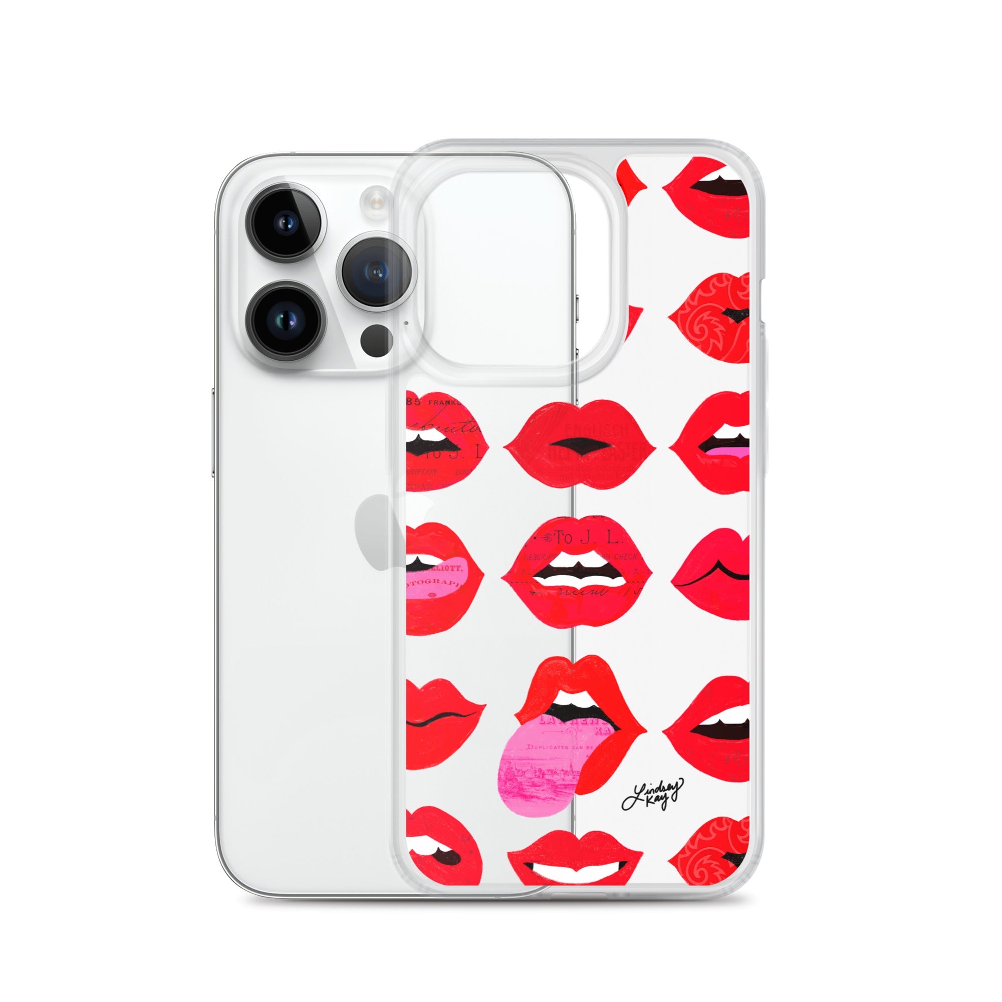 Labios rojos de amor - Funda transparente para iPhone®