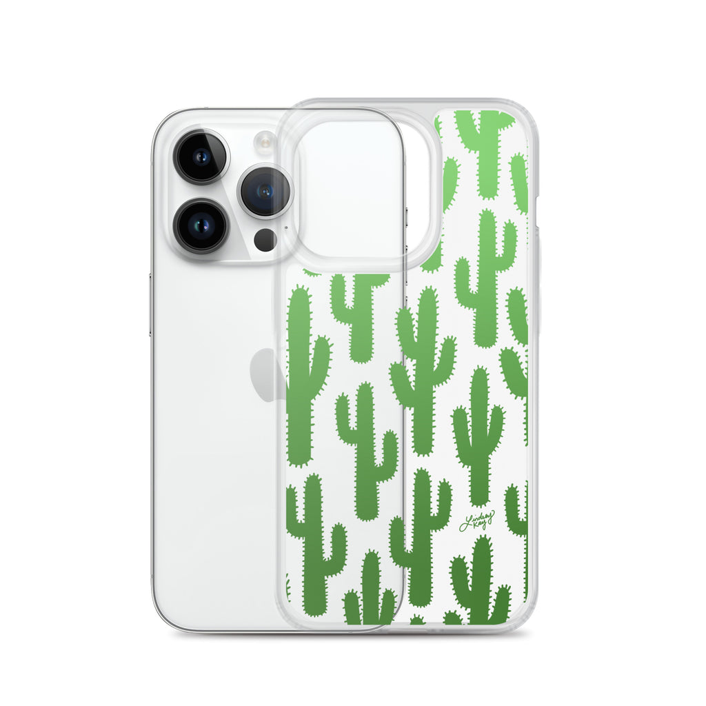 Gradient Green Cactus - Clear Case for iPhone®