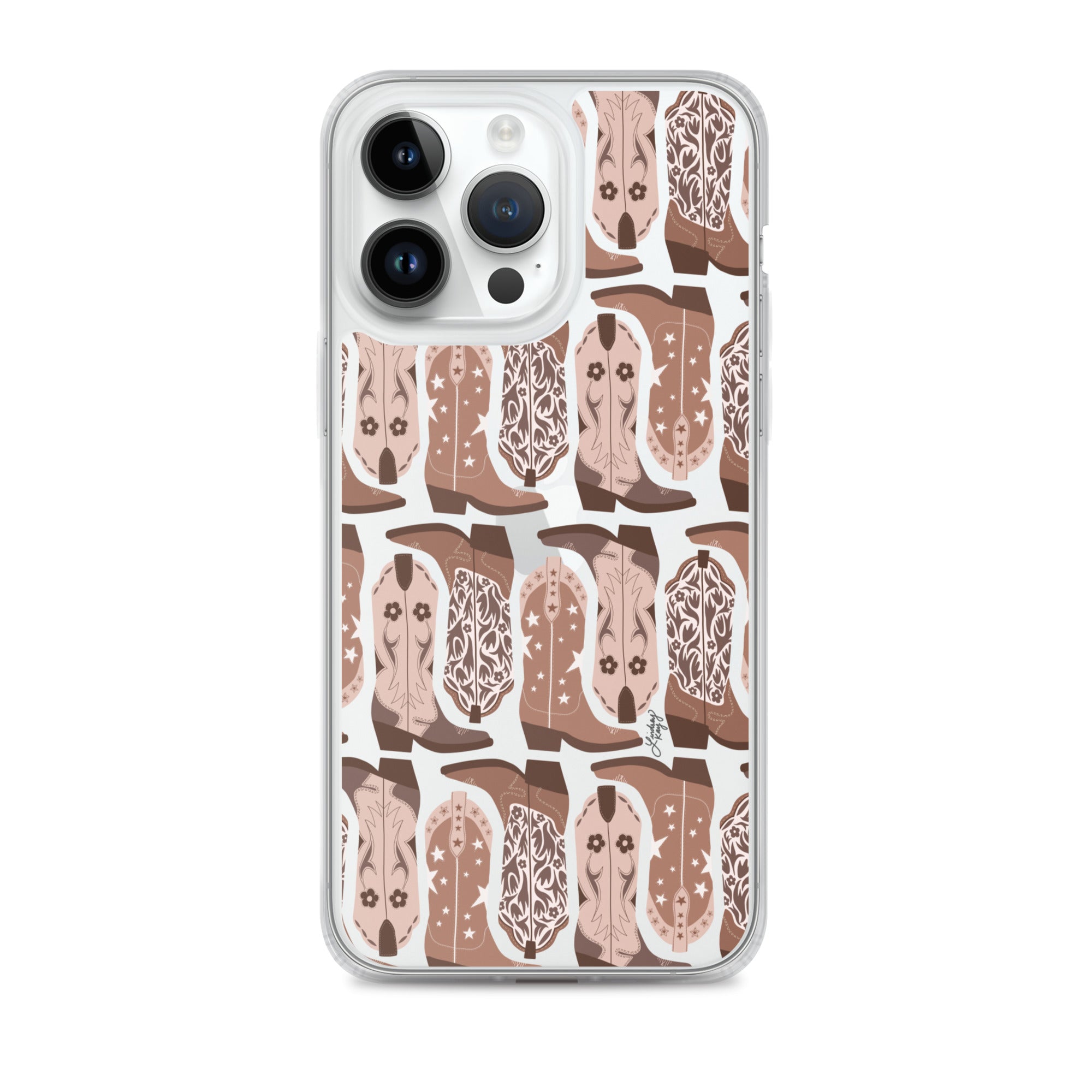 Ilustración de botas de vaquero - Funda transparente para iPhone®