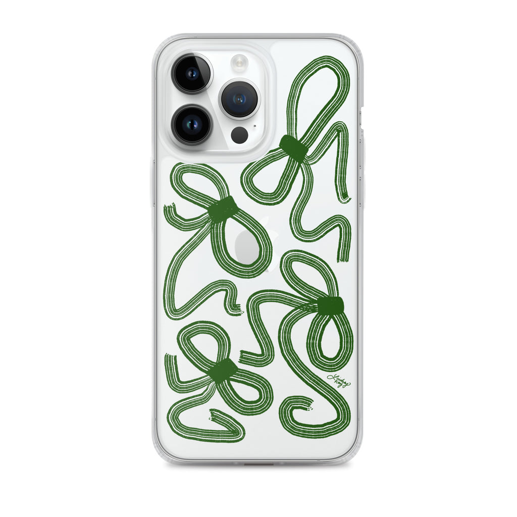 Forrest Green Ribbons - Clear Case for iPhone®