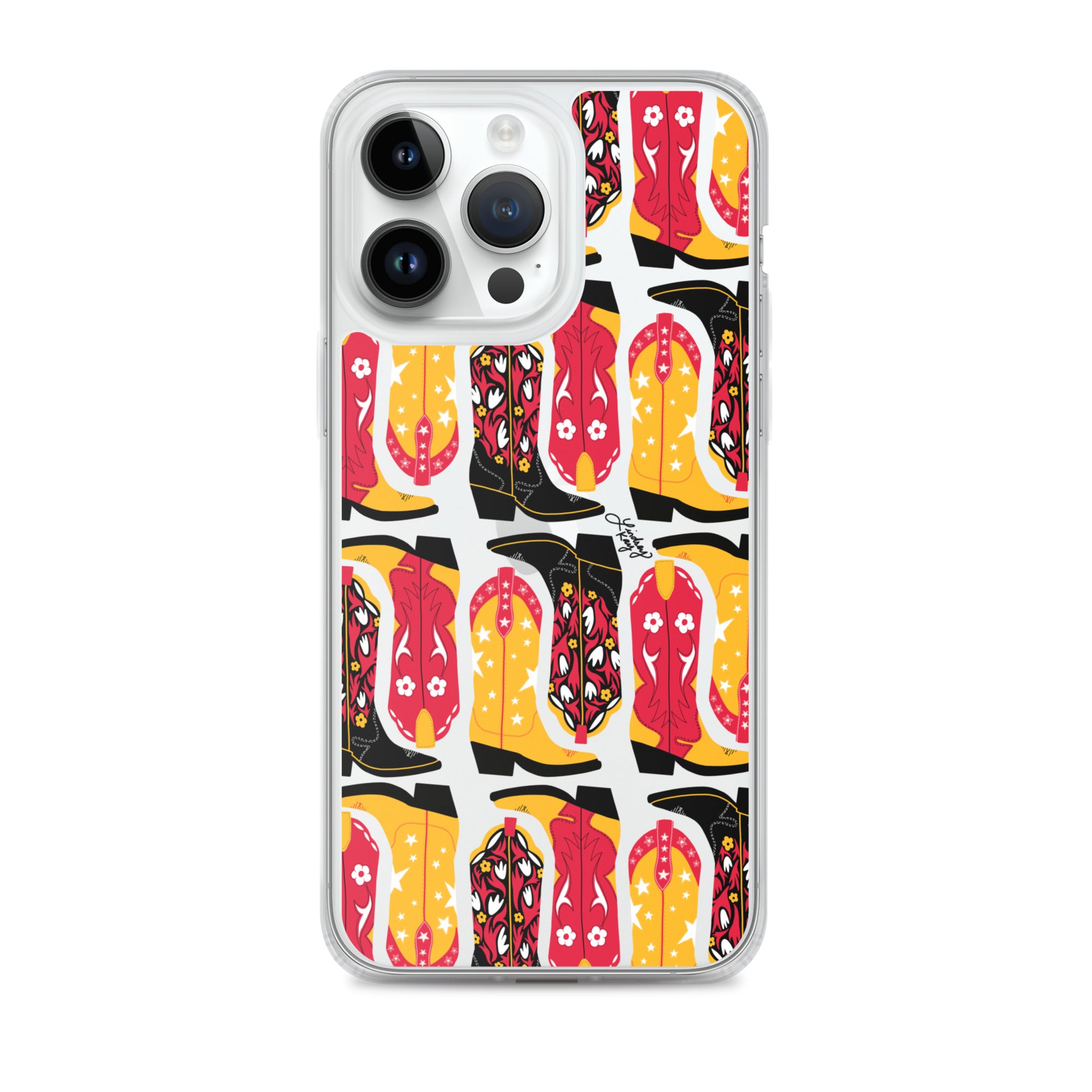 kansas city chiefs iphone case clear phone-case mobile accessories cute trendy super bowl cowboy boots taylor swift swiftie red yellow black midwest KC switftie football lindsey kay collective 