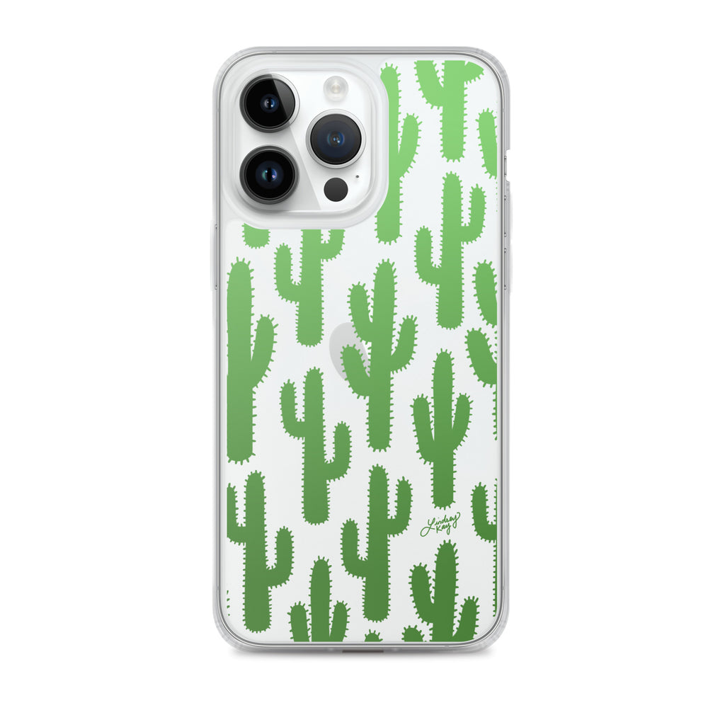 Gradient Green Cactus - Clear Case for iPhone®