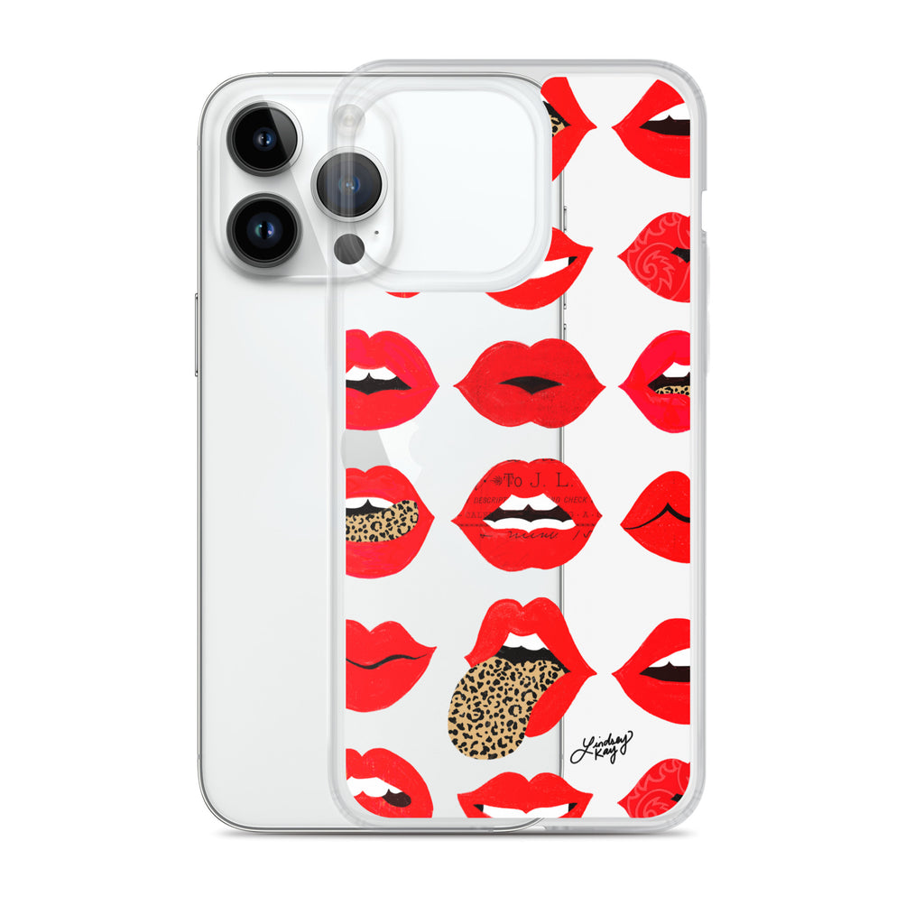 Leopard Lips of Love - Clear Case for iPhone®