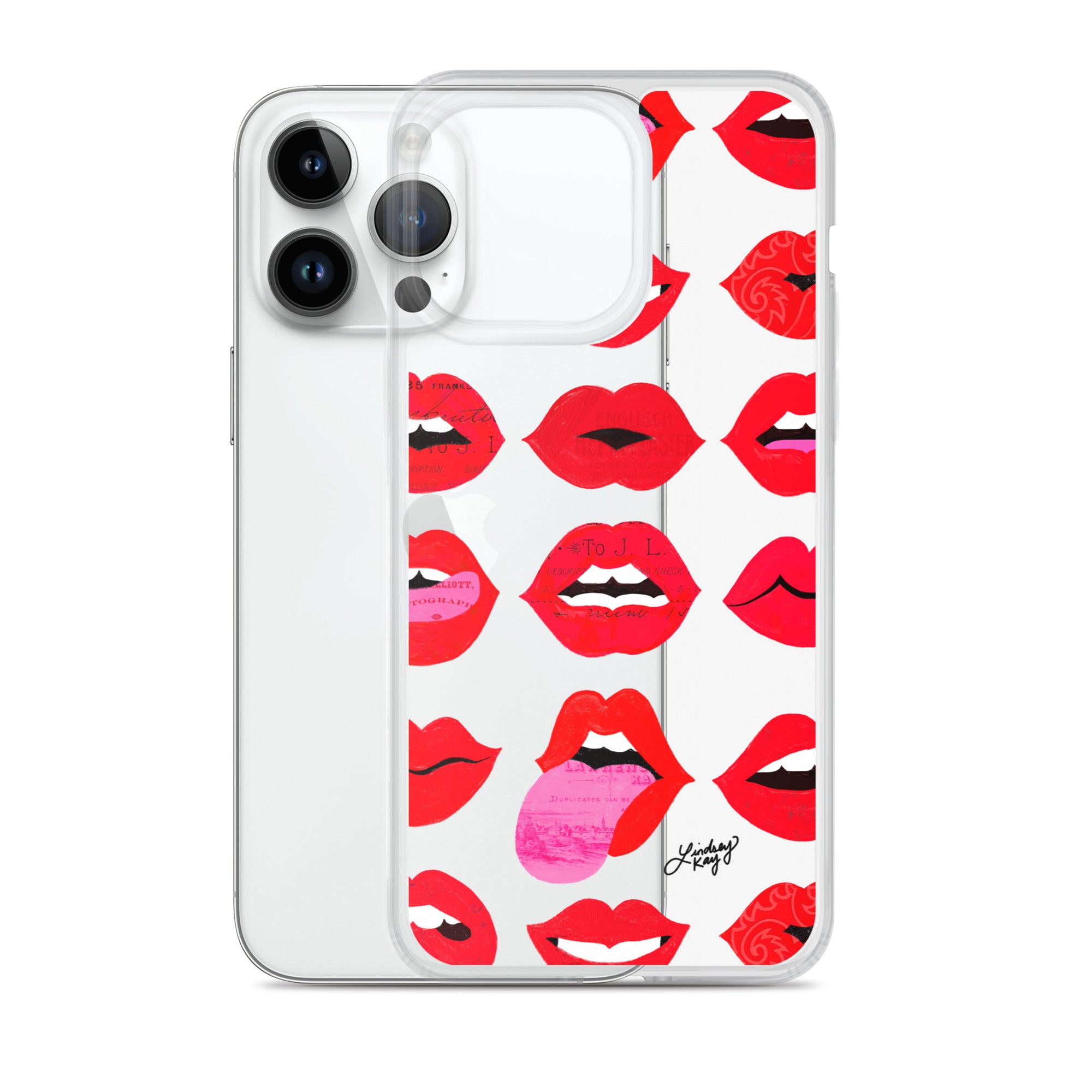 Labios rojos de amor - Funda transparente para iPhone®
