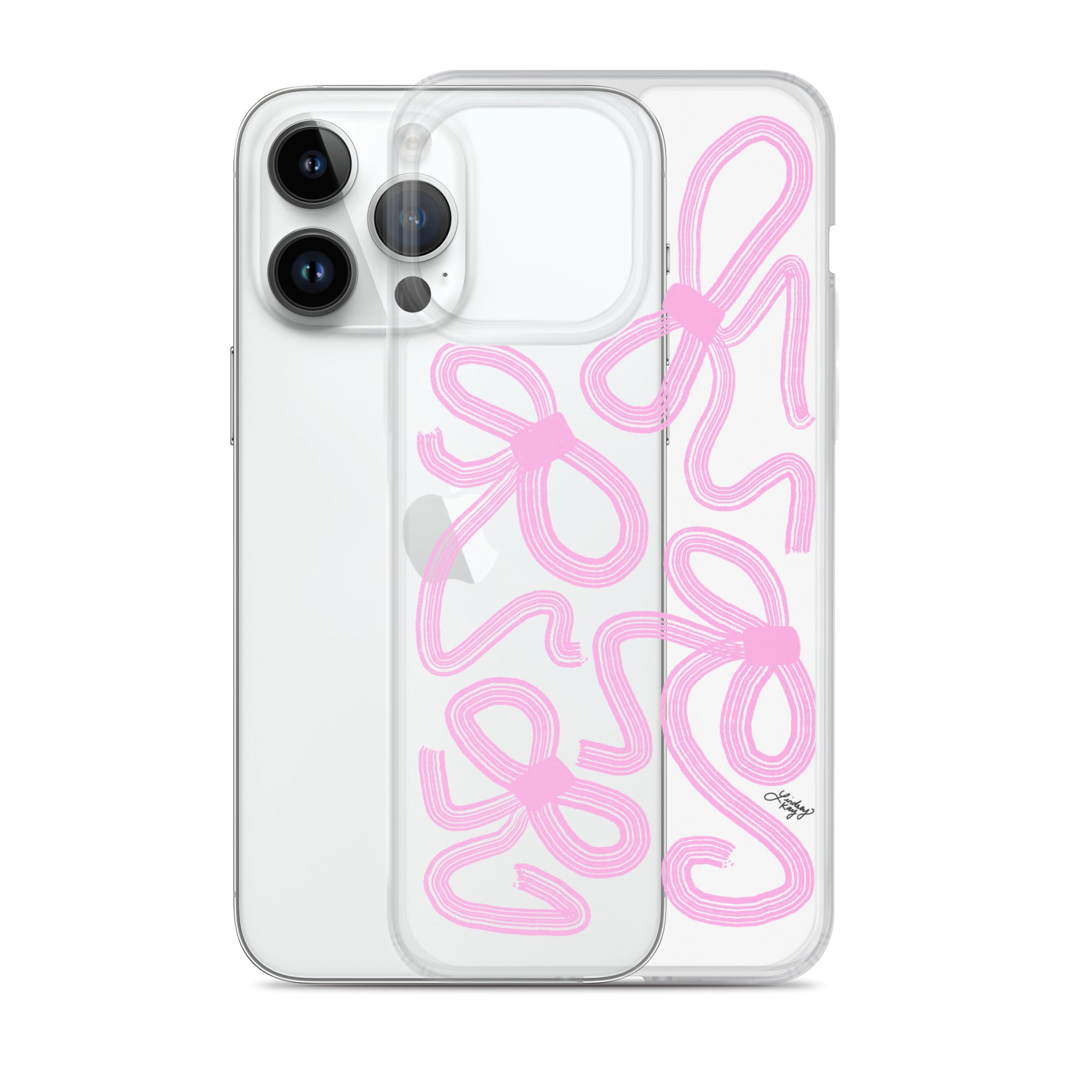 Pink Ribbon Illustration - Clear Case for iPhone®