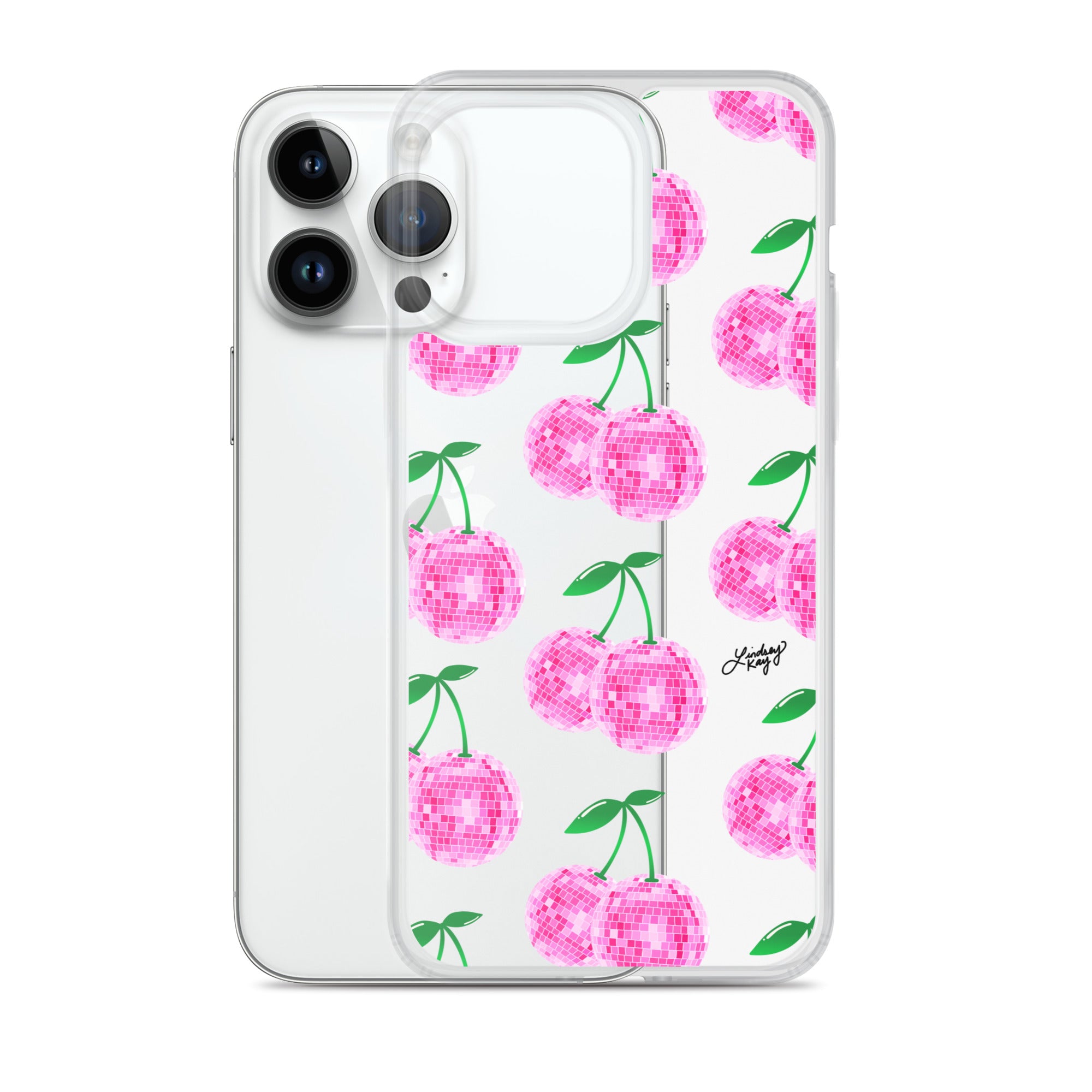 Pink Disco Ball Cherries - Clear Case for iPhone®
