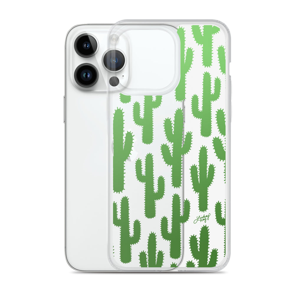Gradient Green Cactus - Clear Case for iPhone®