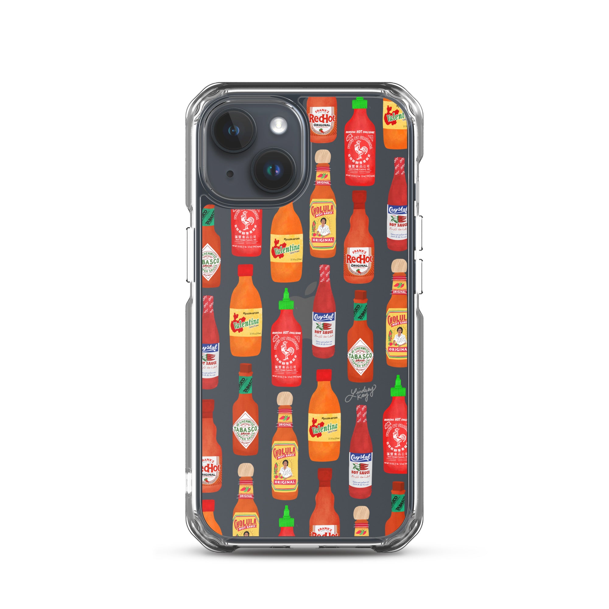 Hot Sauce Pattern Illustration - Clear Case for iPhone®