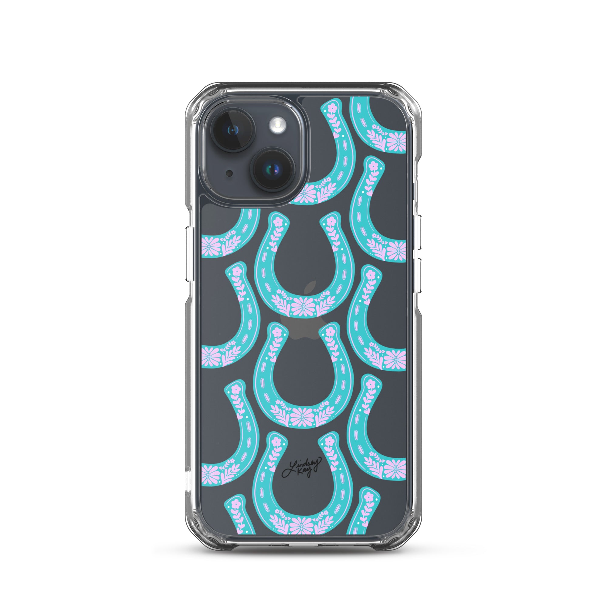 Turquoise Horseshoe Pattern - Clear Case for iPhone Turquoise Horseshoe Pattern - Clear Case for iPhone