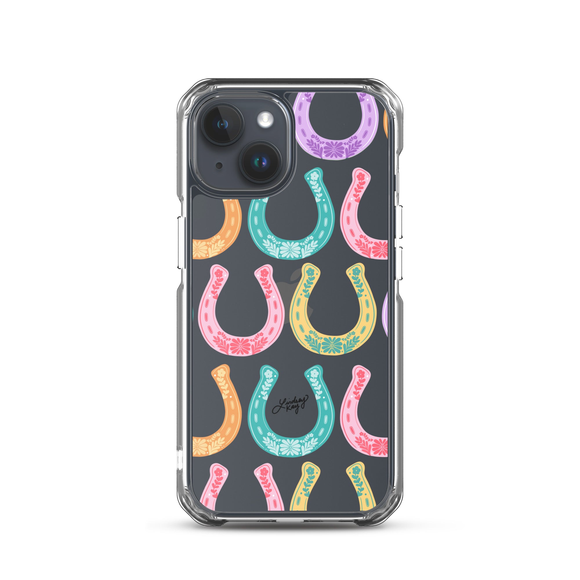 Motif d'illustration en fer à cheval - Coque transparente pour iPhone®