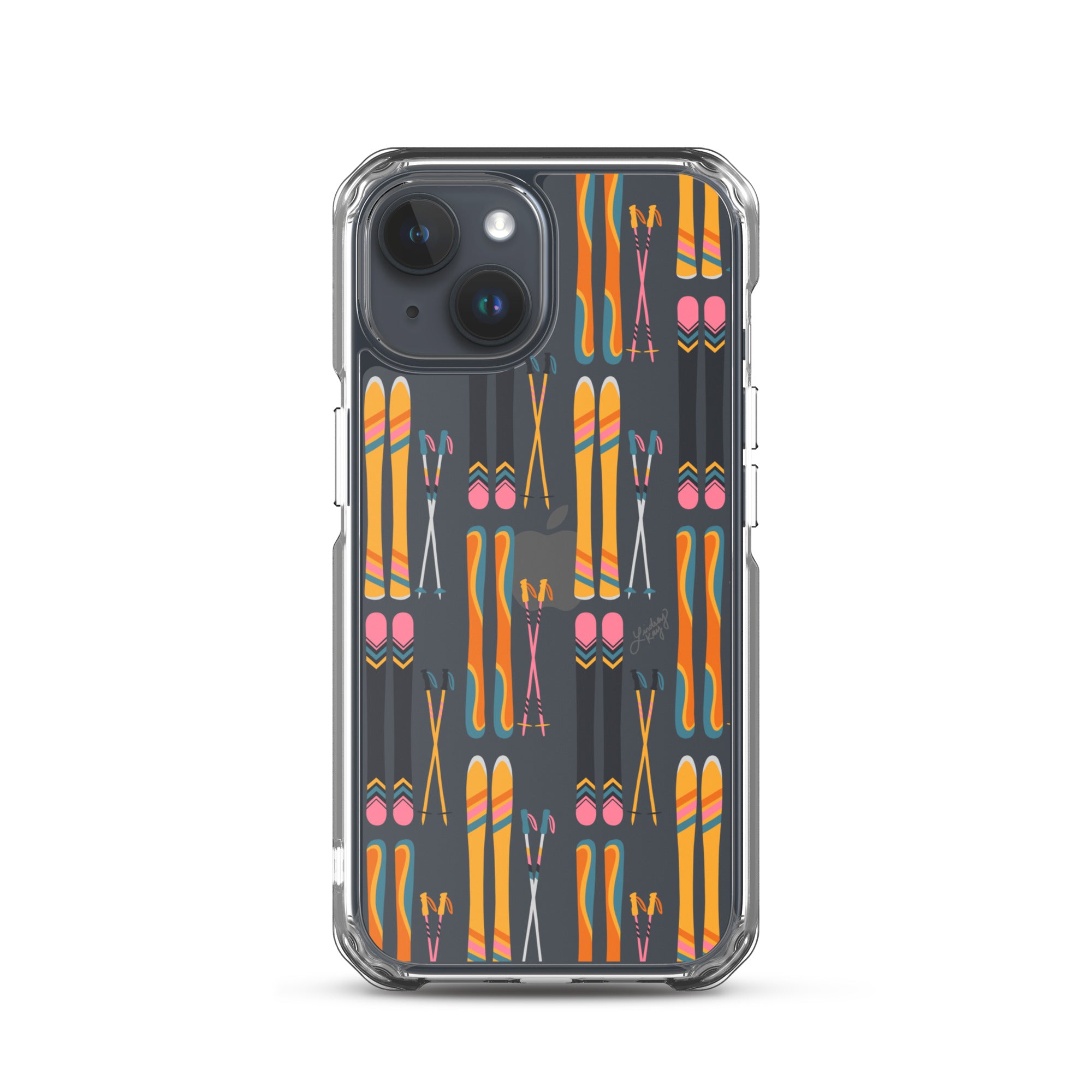 Skis and Poles Patterned - Clear Case for iPhone®