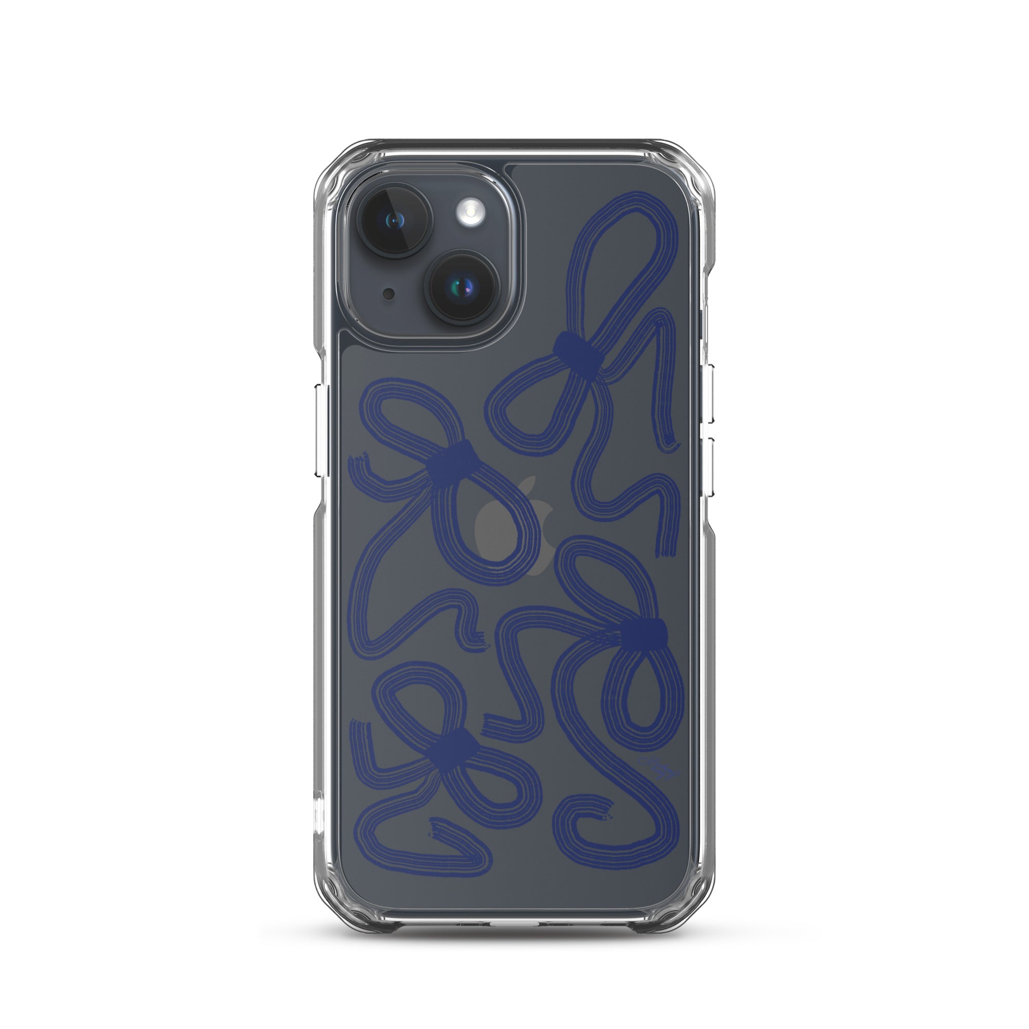 Navy Ribbons Illustration - Clear Case for iPhone®