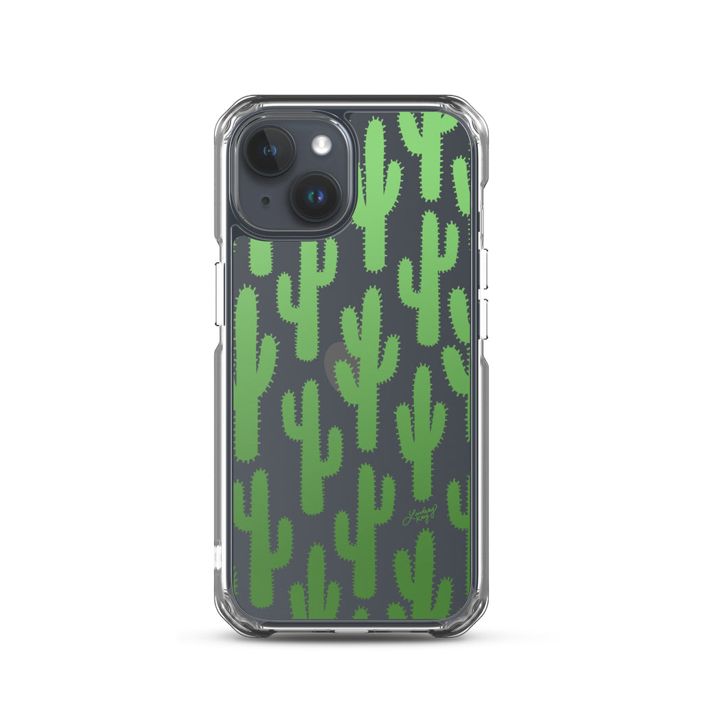 Gradient Green Cactus - Clear Case for iPhone®