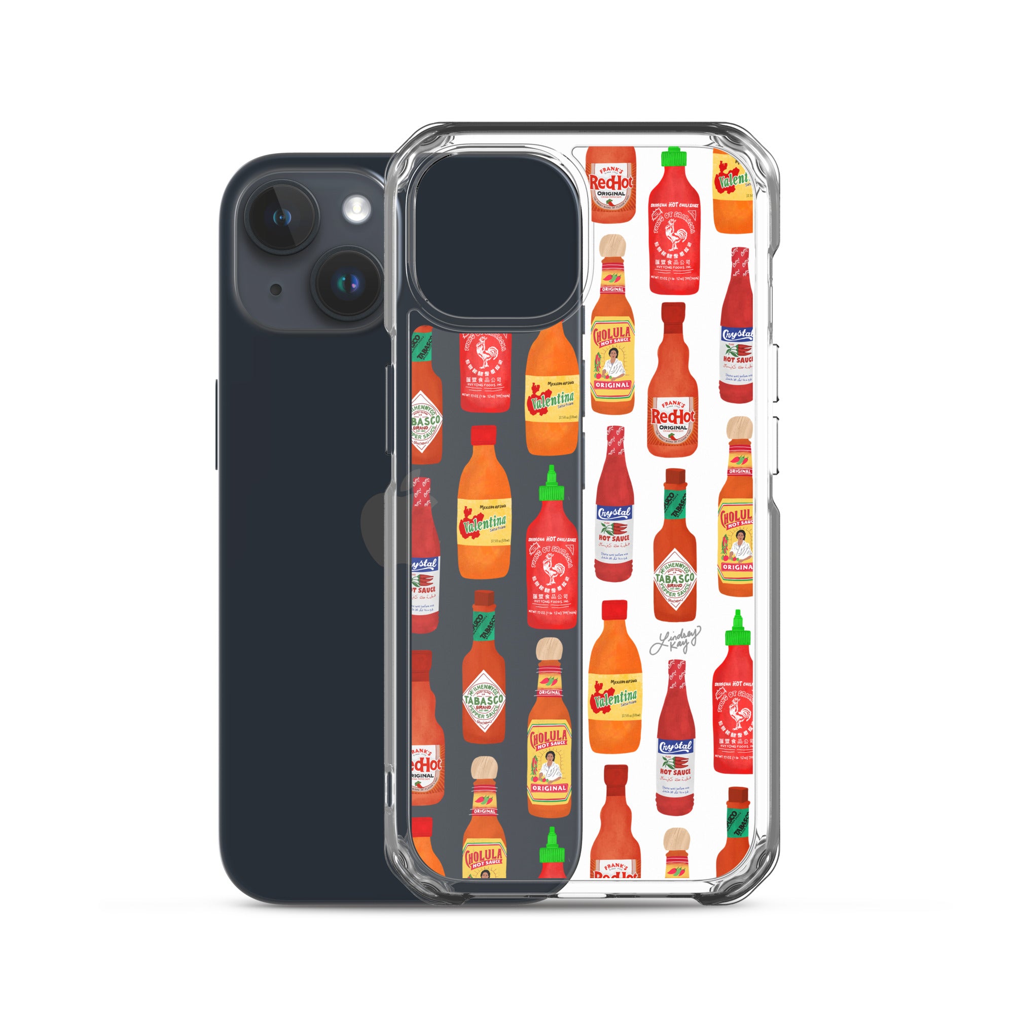 Hot Sauce Pattern Illustration - Clear Case for iPhone®