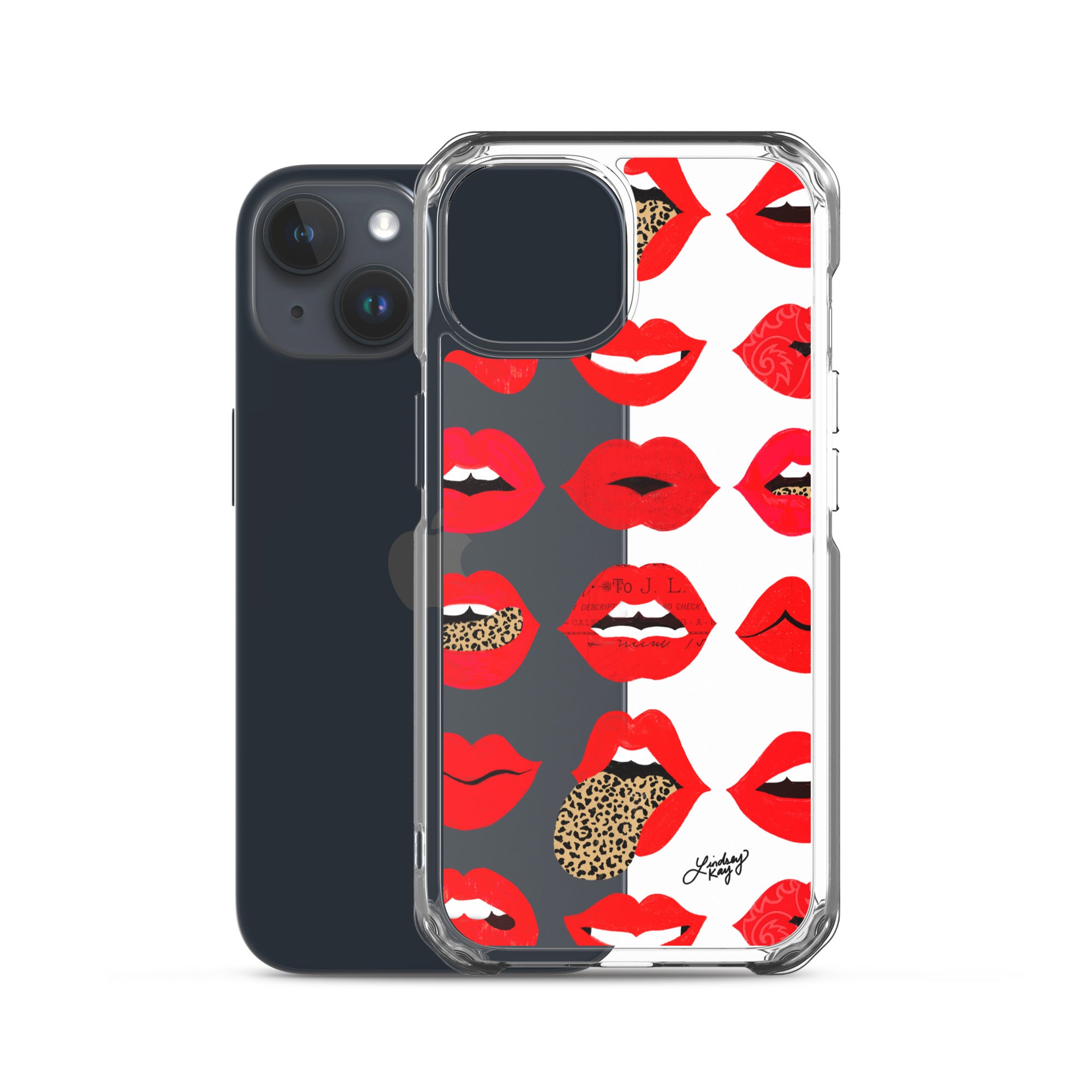 Labios de amor de leopardo - Funda transparente para iPhone®