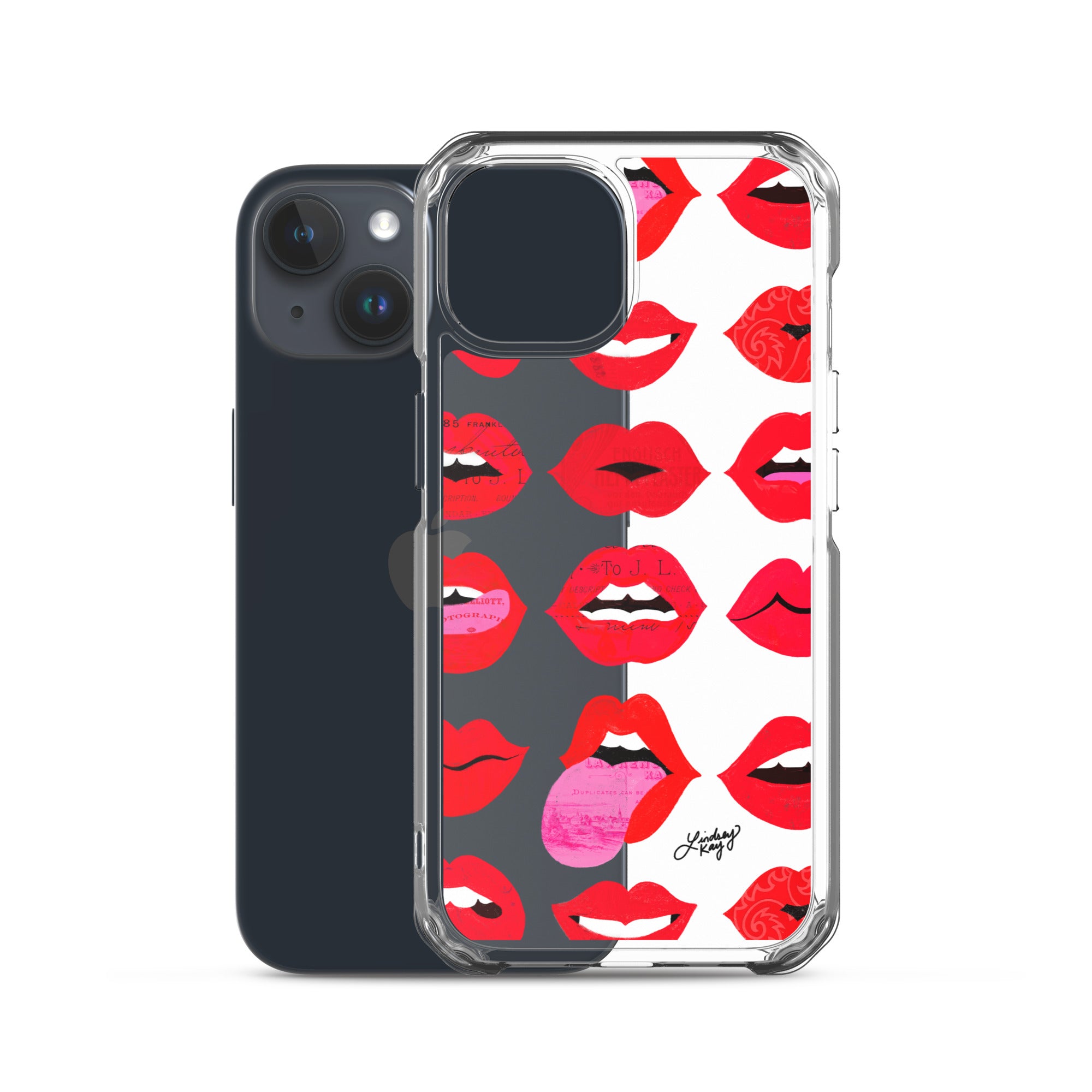 Labios rojos de amor - Funda transparente para iPhone®