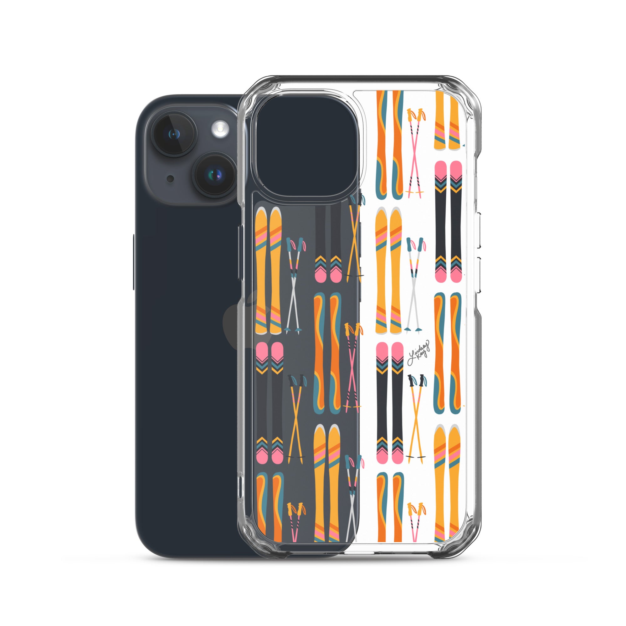 Skis and Poles Patterned - Clear Case for iPhone®