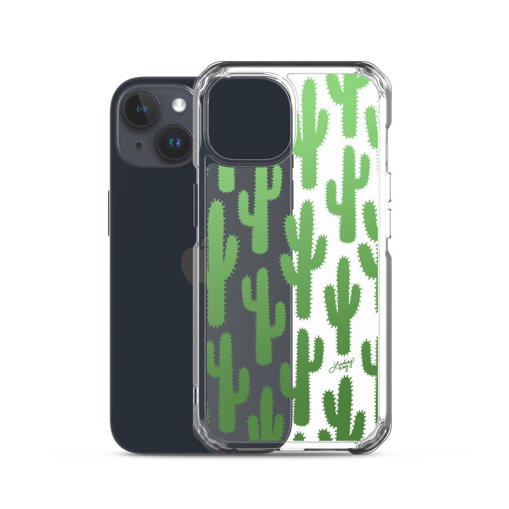 Gradient Green Cactus - Clear Case for iPhone®
