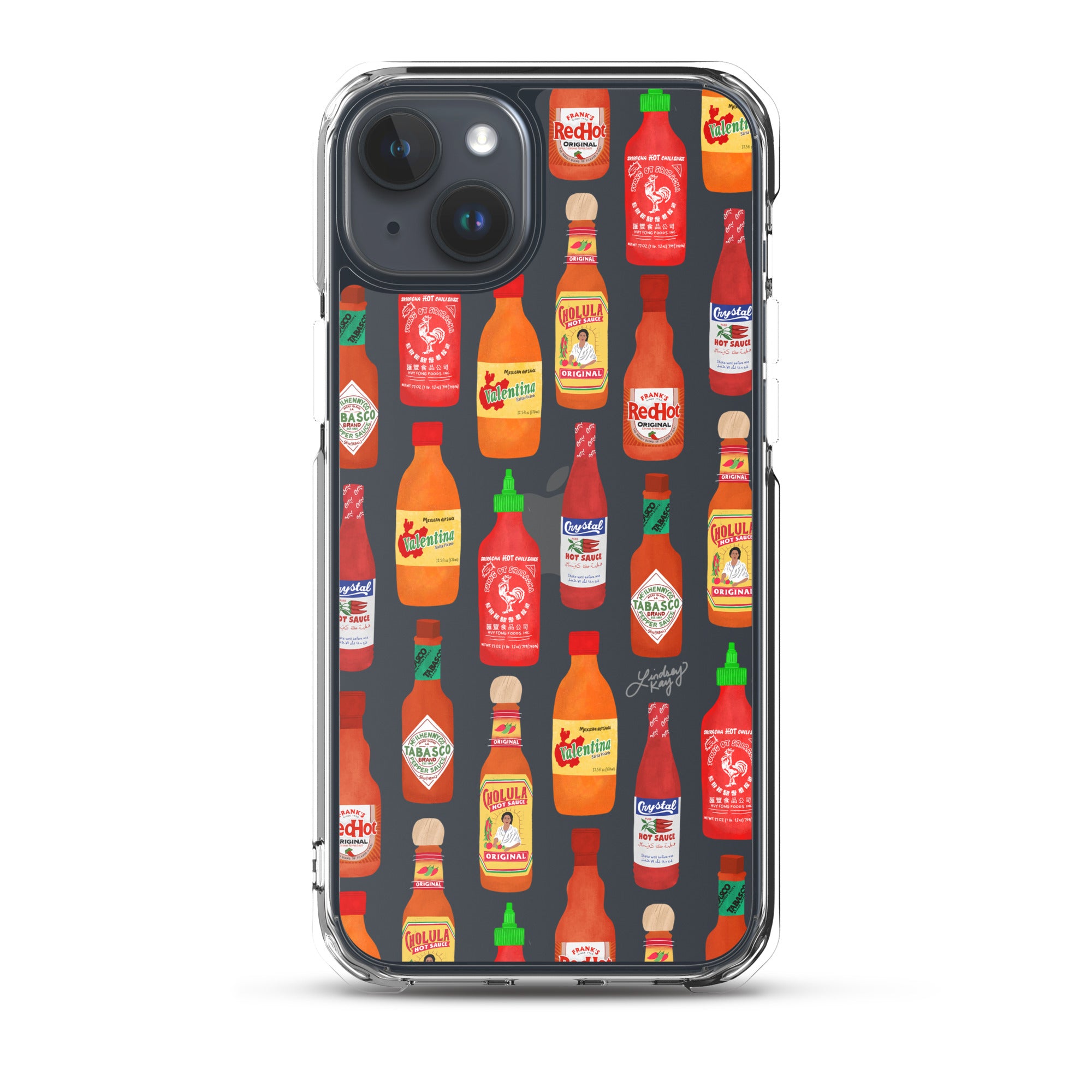 Ilustración de patrón de salsa picante - Funda transparente para iPhone®