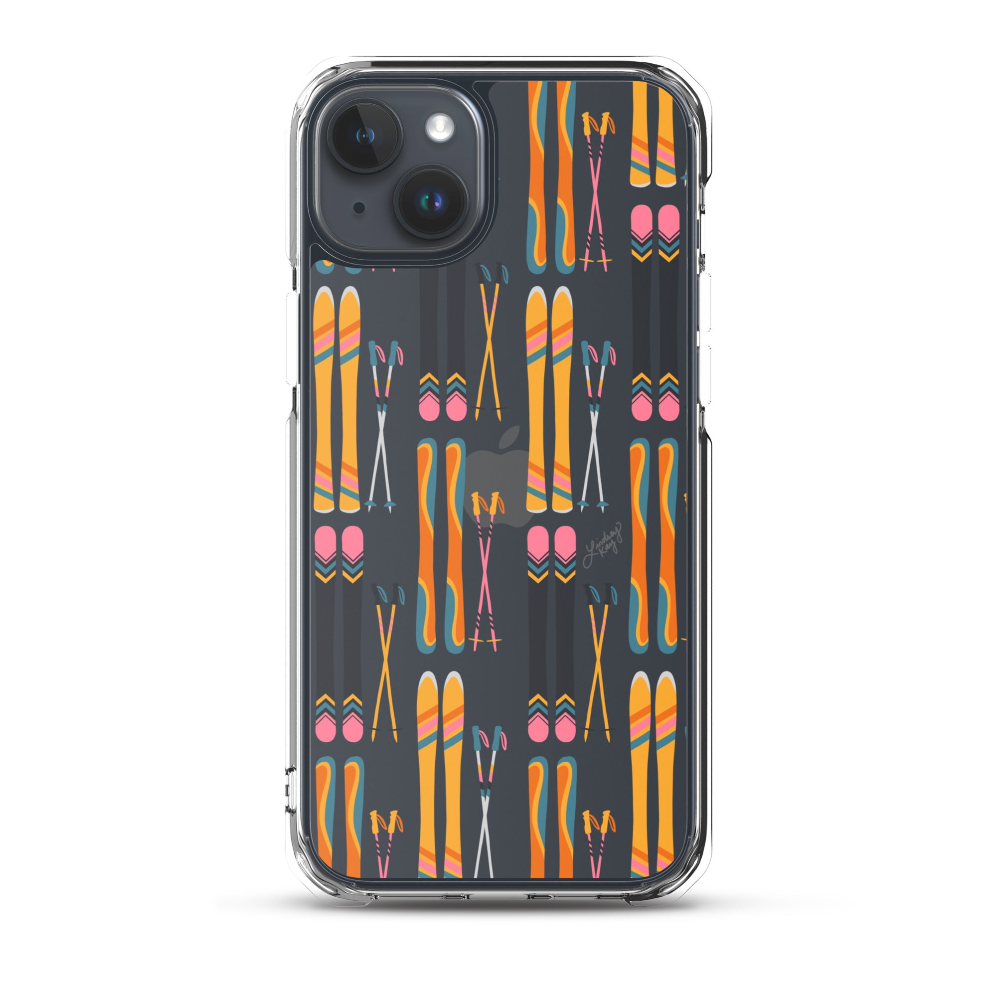 Skis and Poles Patterned - Clear Case for iPhone®
