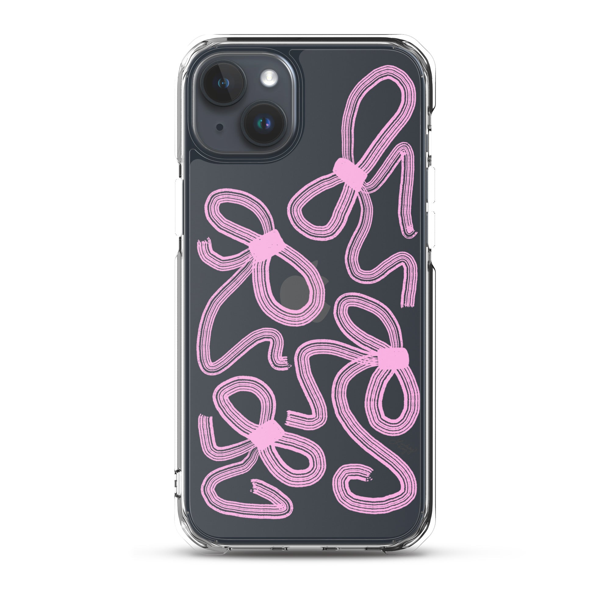 Pink Ribbon Illustration - Clear Case for iPhone®