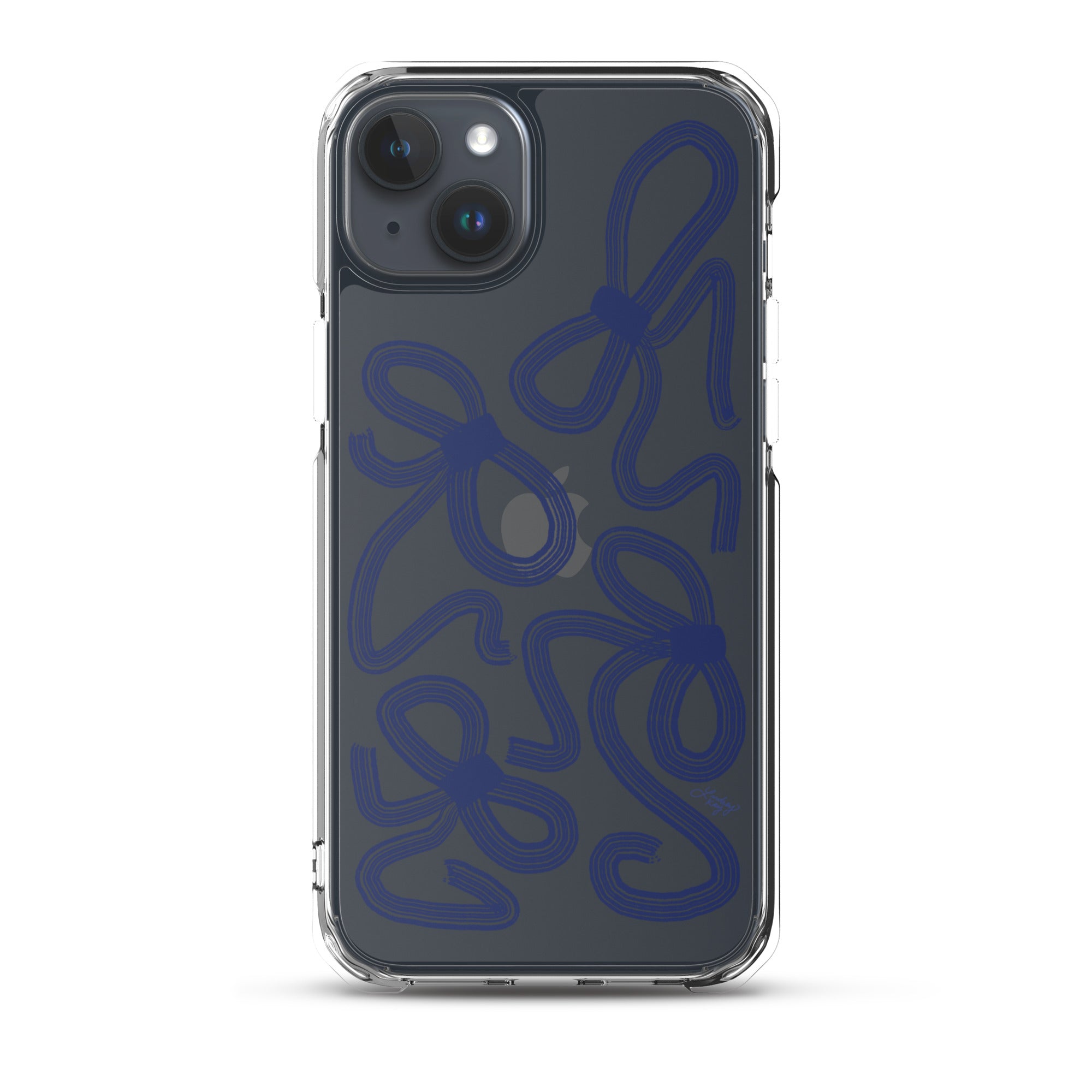 Ilustración de cinta azul marino - Funda transparente para iPhone®