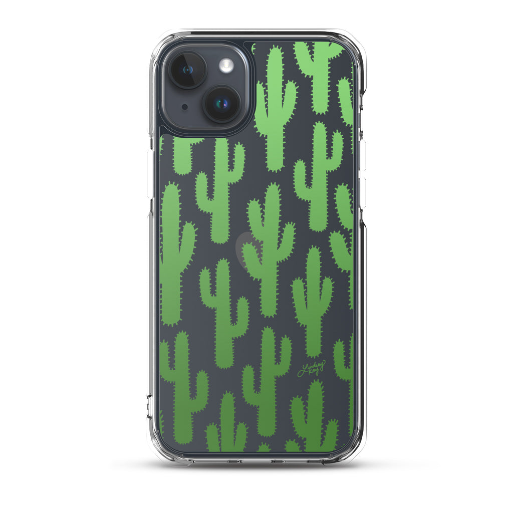 Gradient Green Cactus - Clear Case for iPhone®
