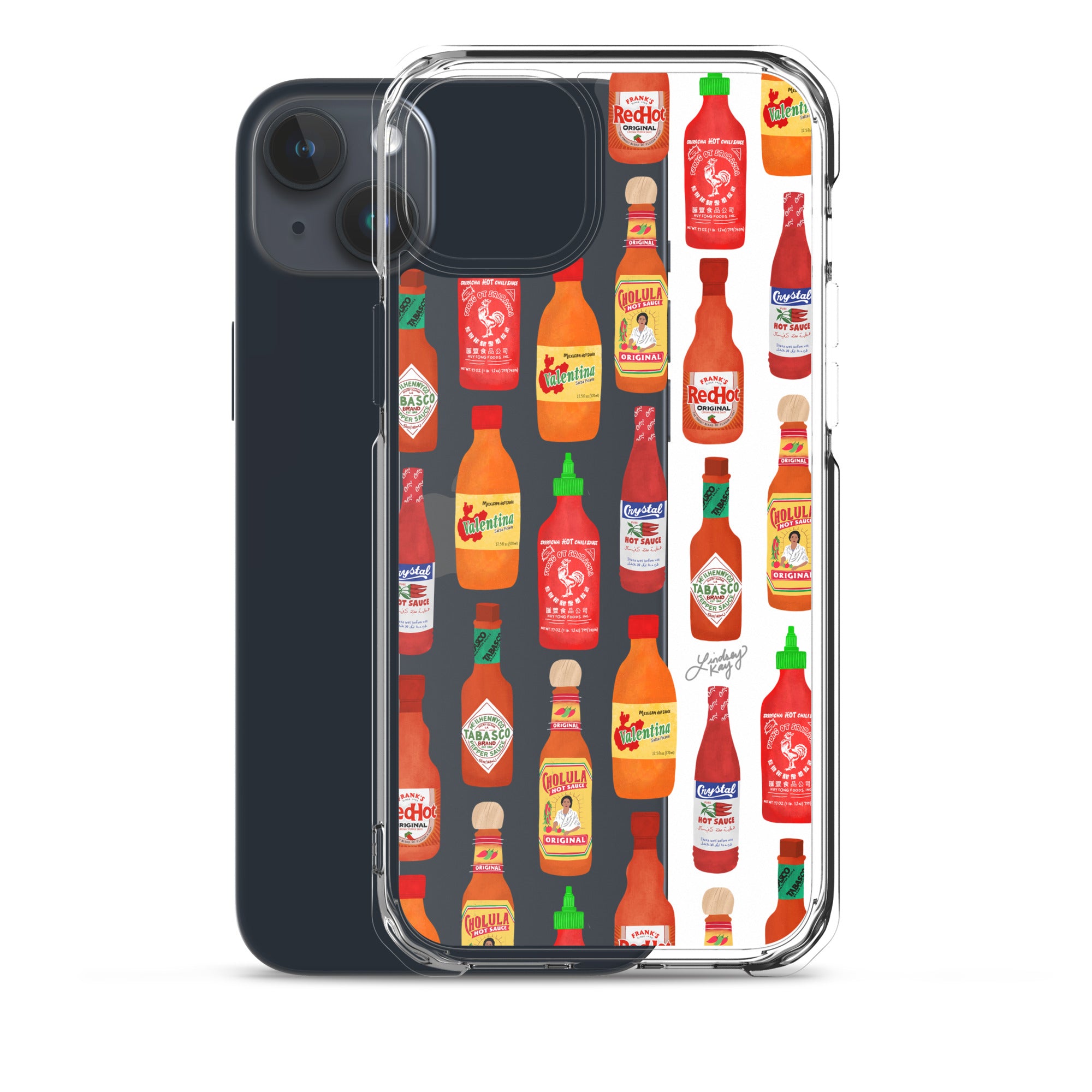 Hot Sauce Pattern Illustration - Clear Case for iPhone®