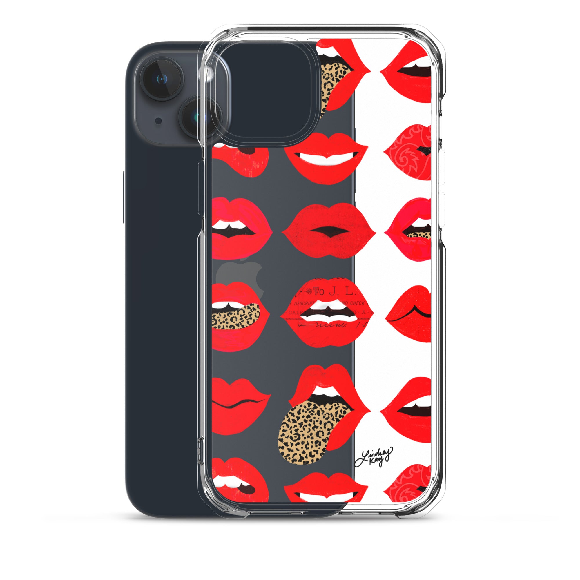 Labios de amor de leopardo - Funda transparente para iPhone®