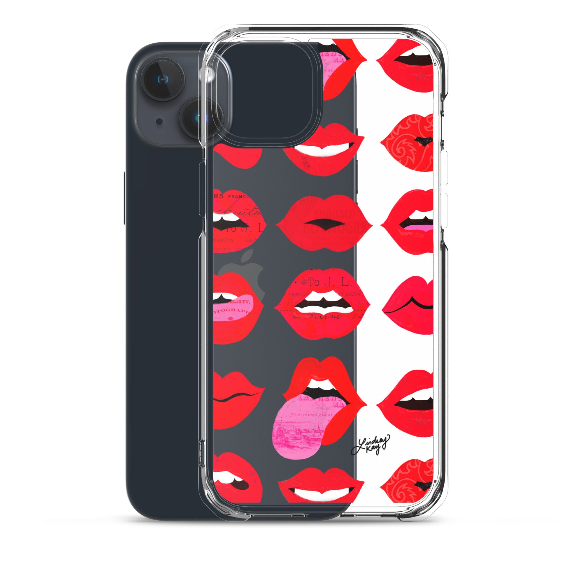 Labios rojos de amor - Funda transparente para iPhone®