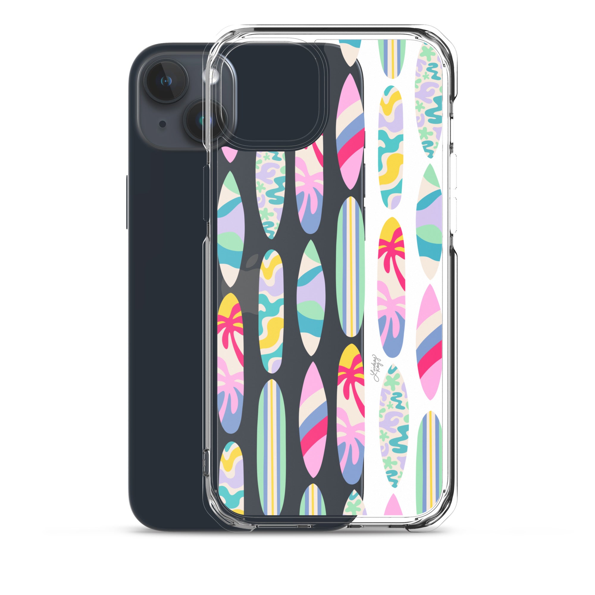 Ilustración de tablas de surf - Funda transparente para iPhone®