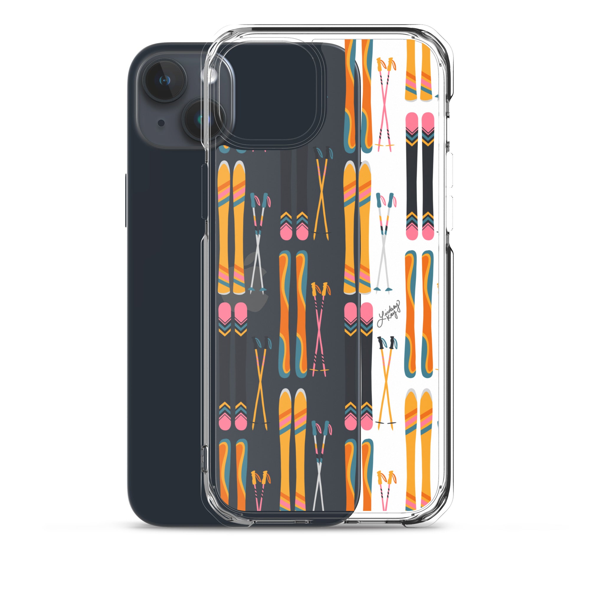 Skis and Poles Patterned - Clear Case for iPhone®