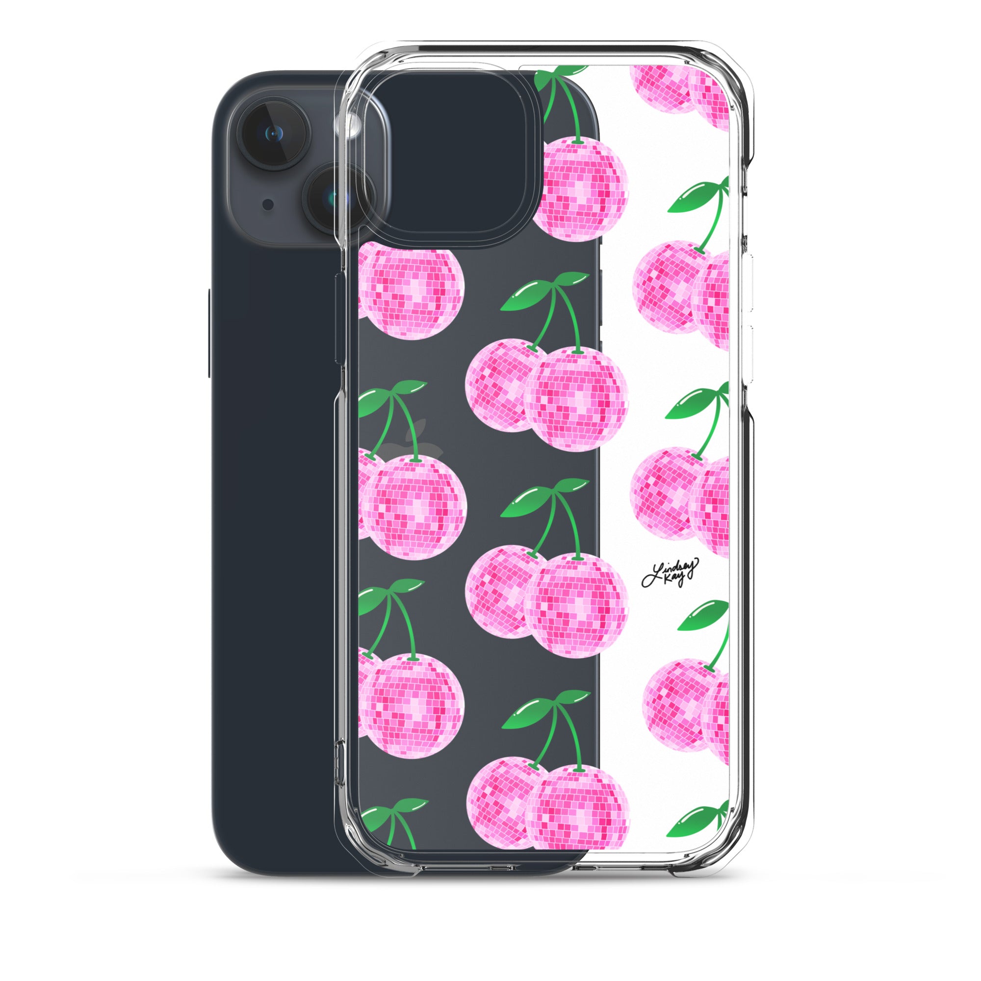 Pink Disco Ball Cherries - Clear Case for iPhone®