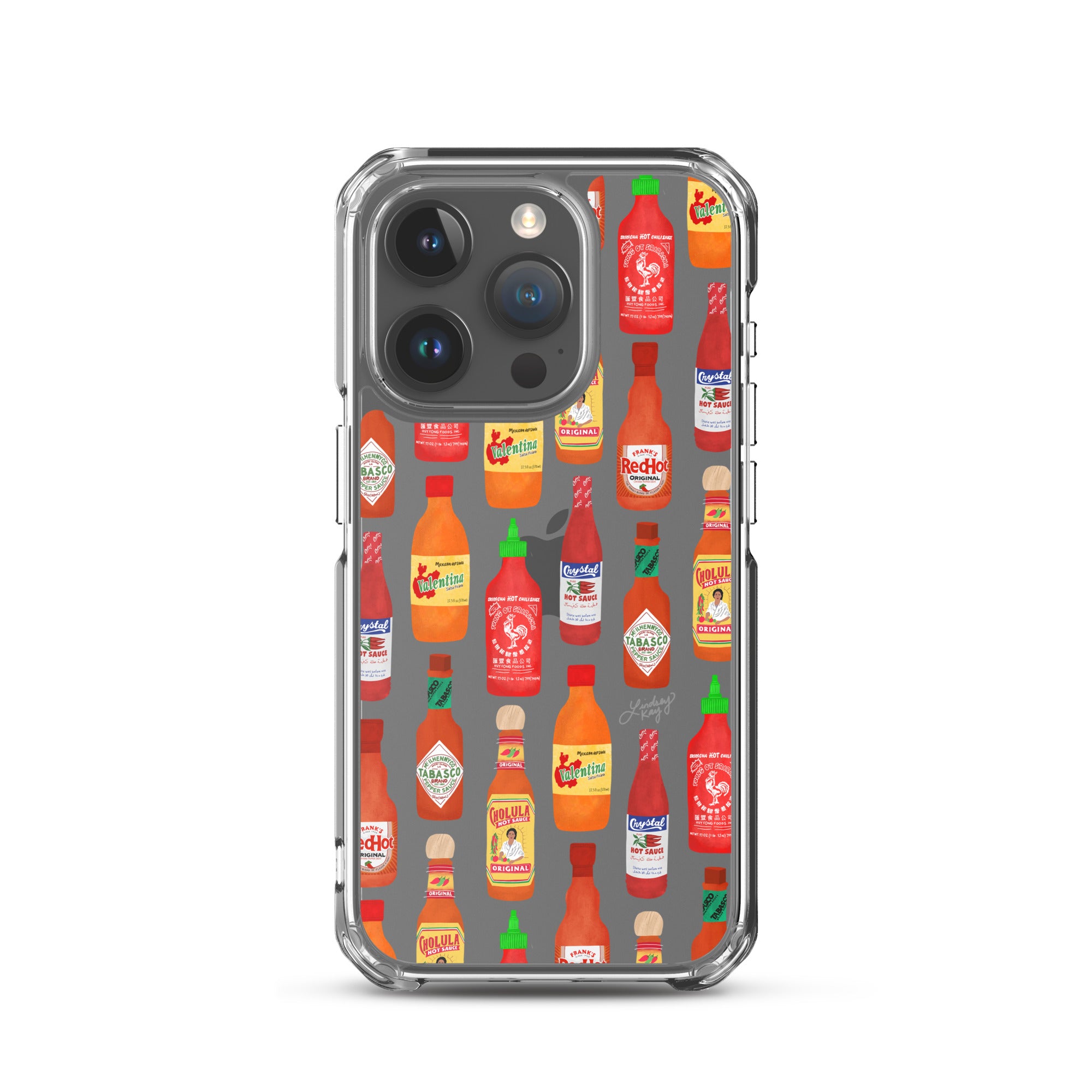 Hot Sauce Pattern Illustration - Clear Case for iPhone®
