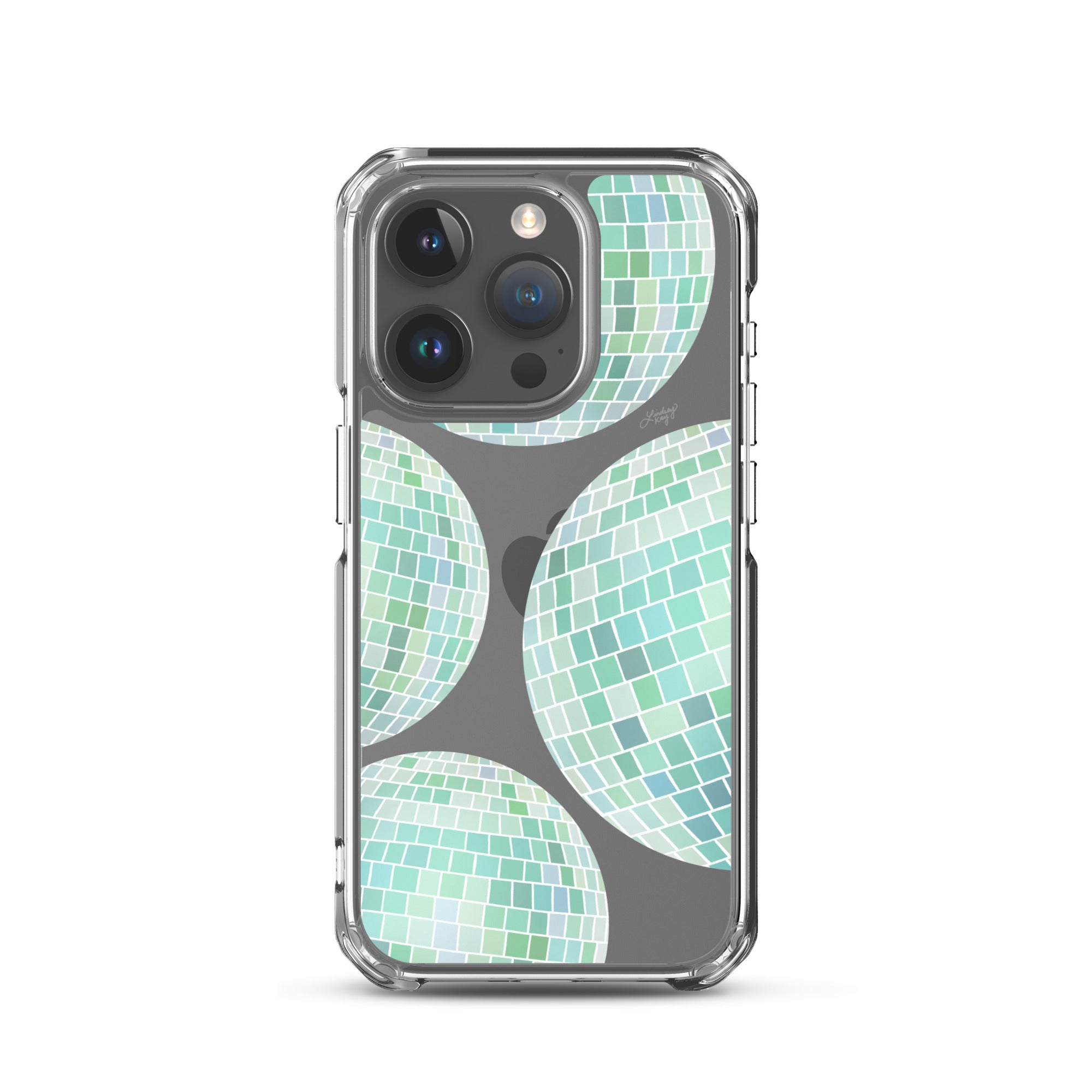 Green Disco Balls Illustration - Clear Case for iPhone®