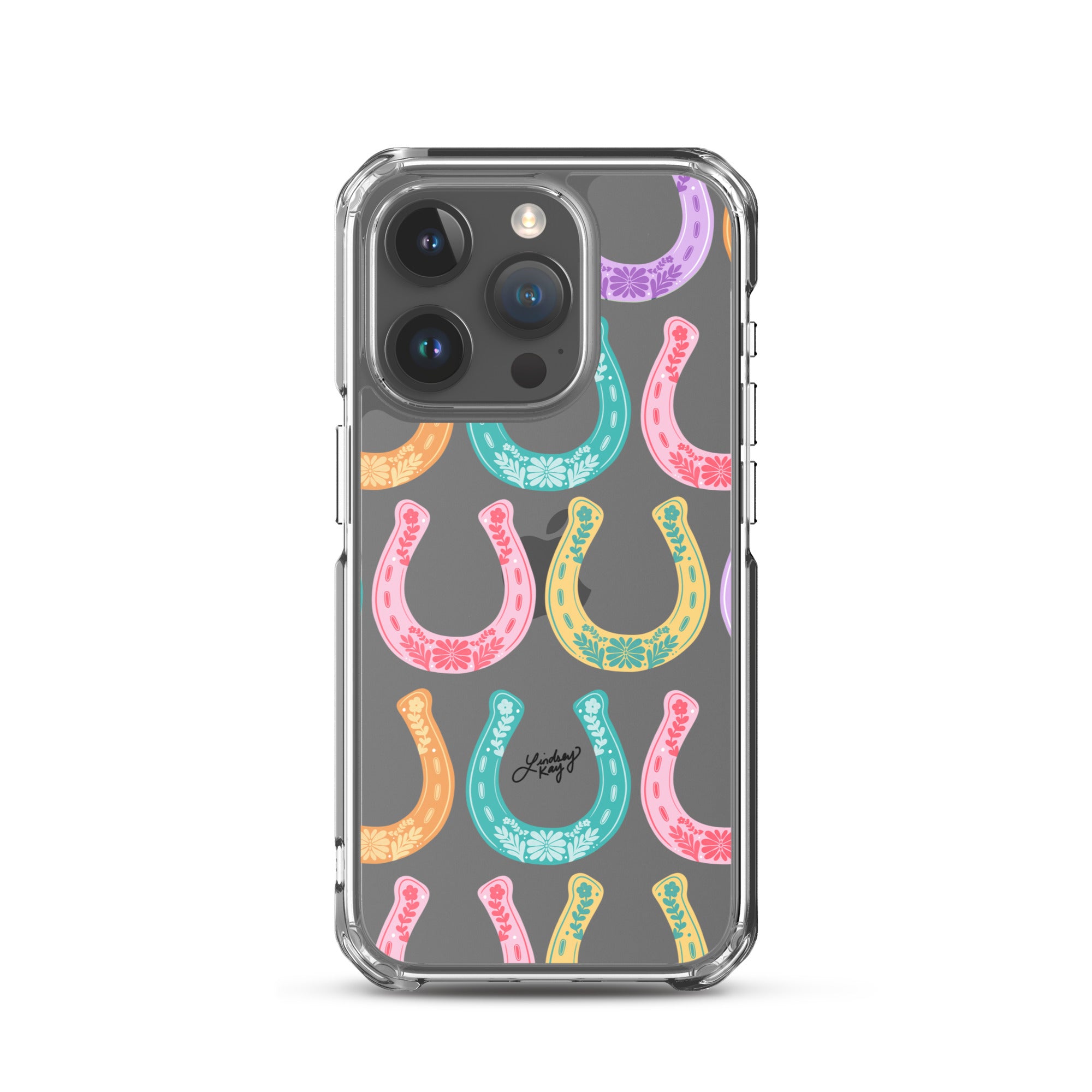 Motif d'illustration en fer à cheval - Coque transparente pour iPhone®