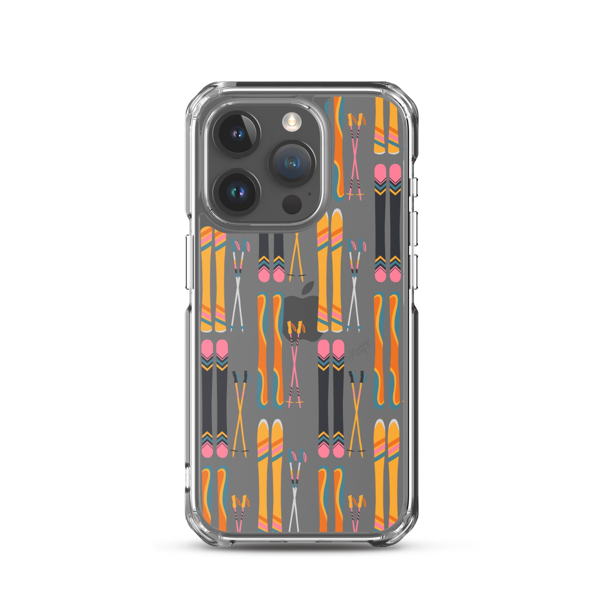 Skis and Poles Patterned - Clear Case for iPhone®