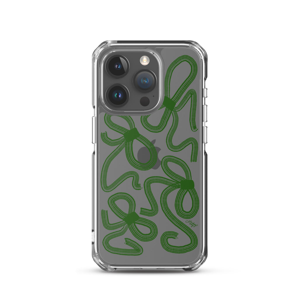 Forrest Green Ribbons - Clear Case for iPhone®