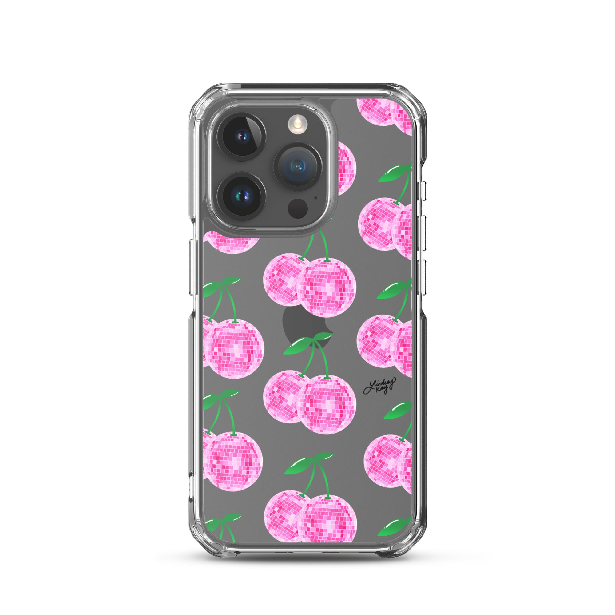 Pink Disco Ball Cherries - Clear Case for iPhone®