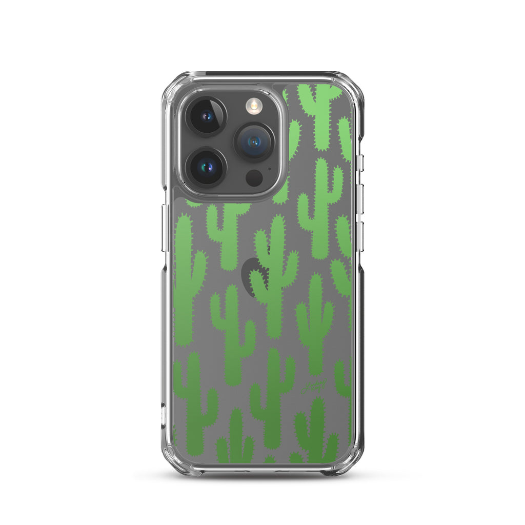 Gradient Green Cactus - Clear Case for iPhone®