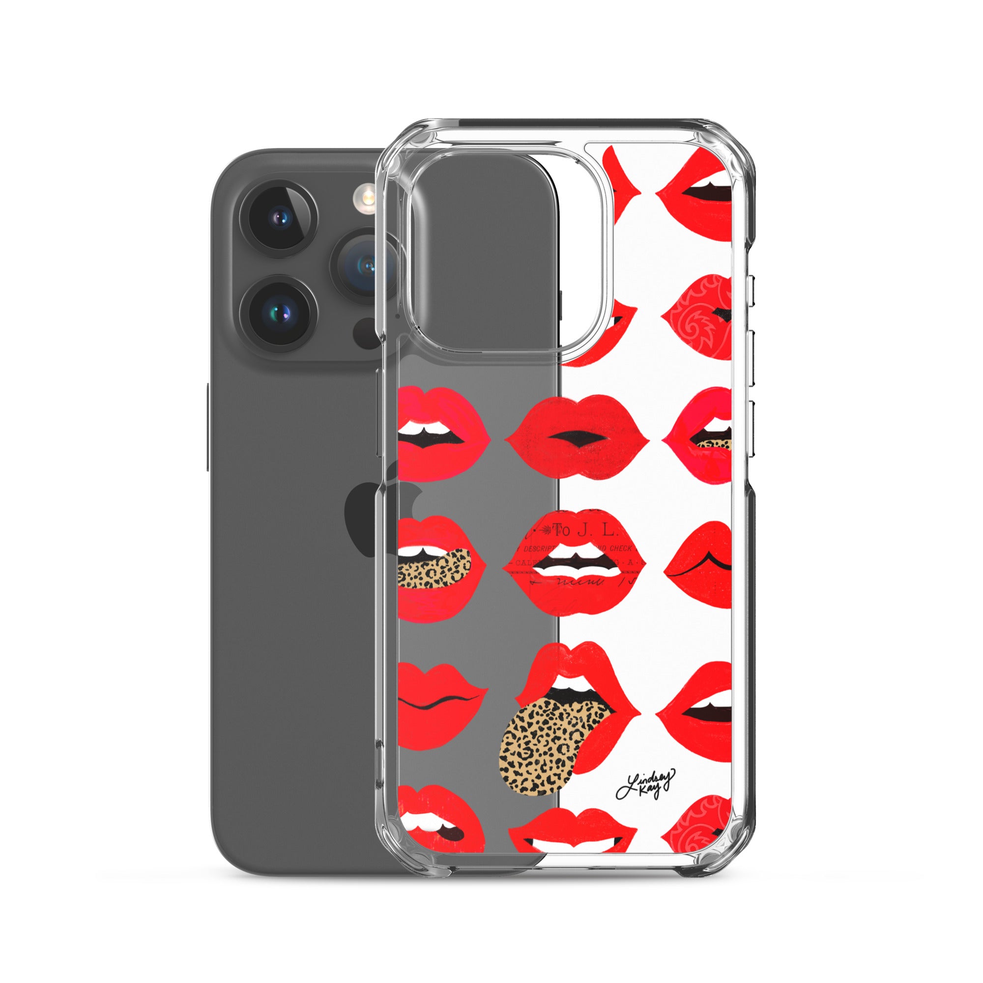 Labios de amor de leopardo - Funda transparente para iPhone®
