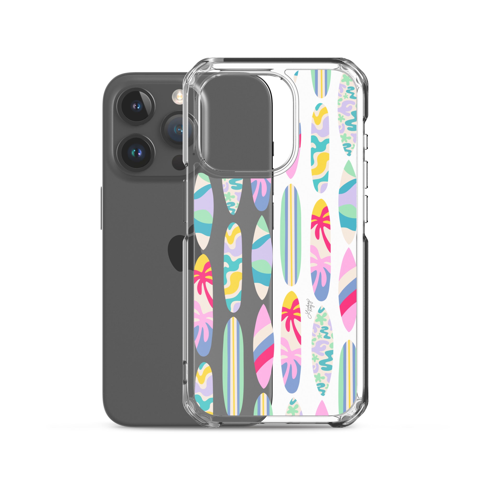 Ilustración de tablas de surf - Funda transparente para iPhone®