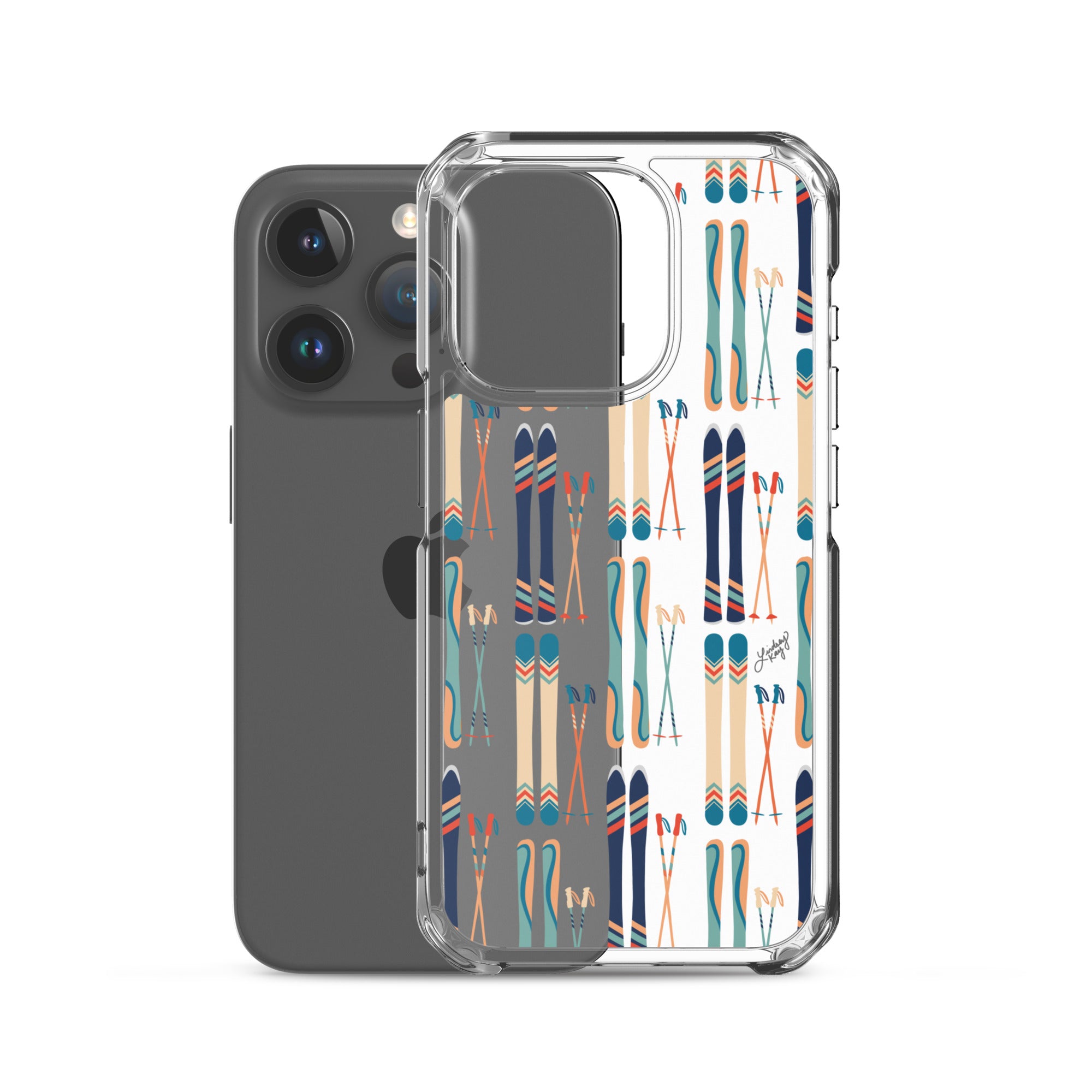 Esquís y bastones - Funda transparente para iPhone®